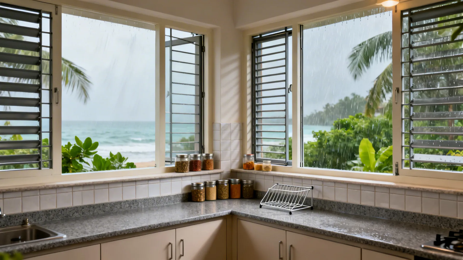 Cross-ventilated Window Grills with Deep Sills