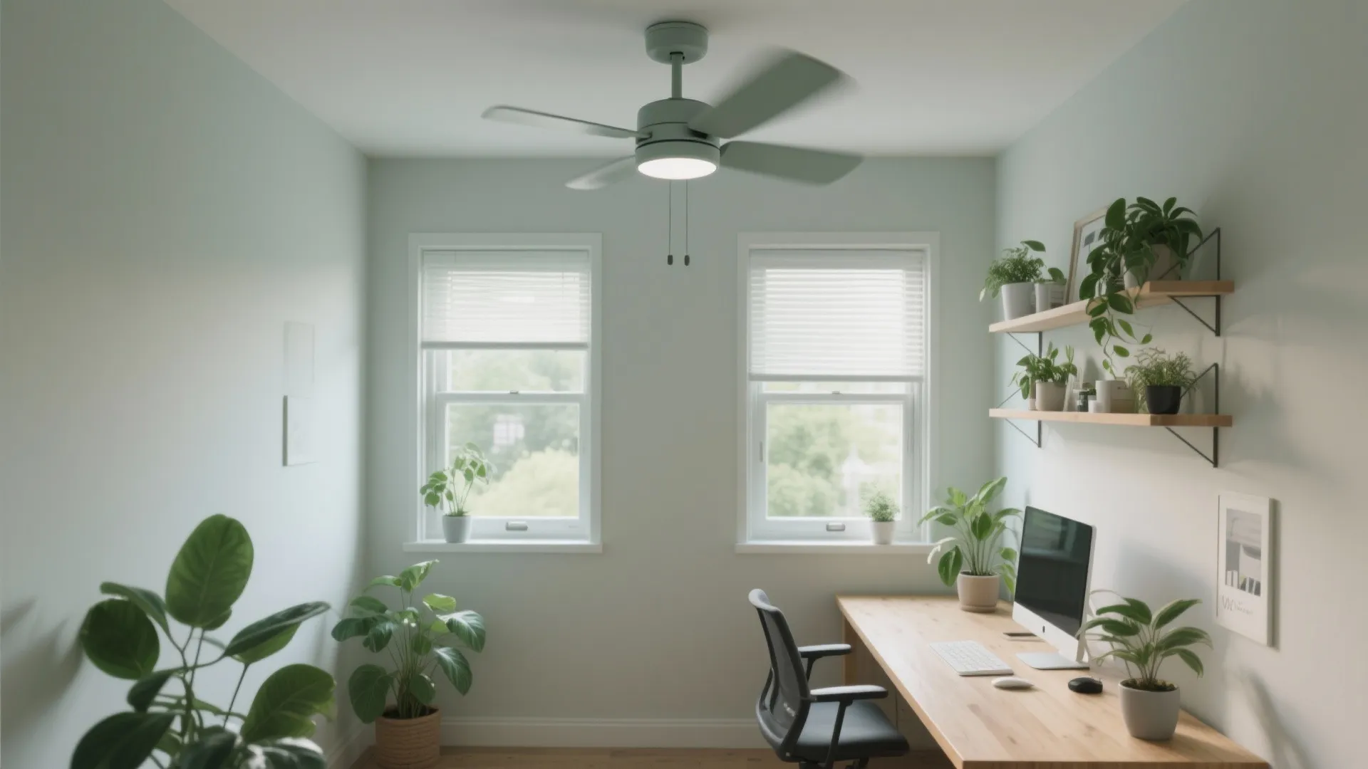 Cross‑ventilation plus a smart ceiling fan