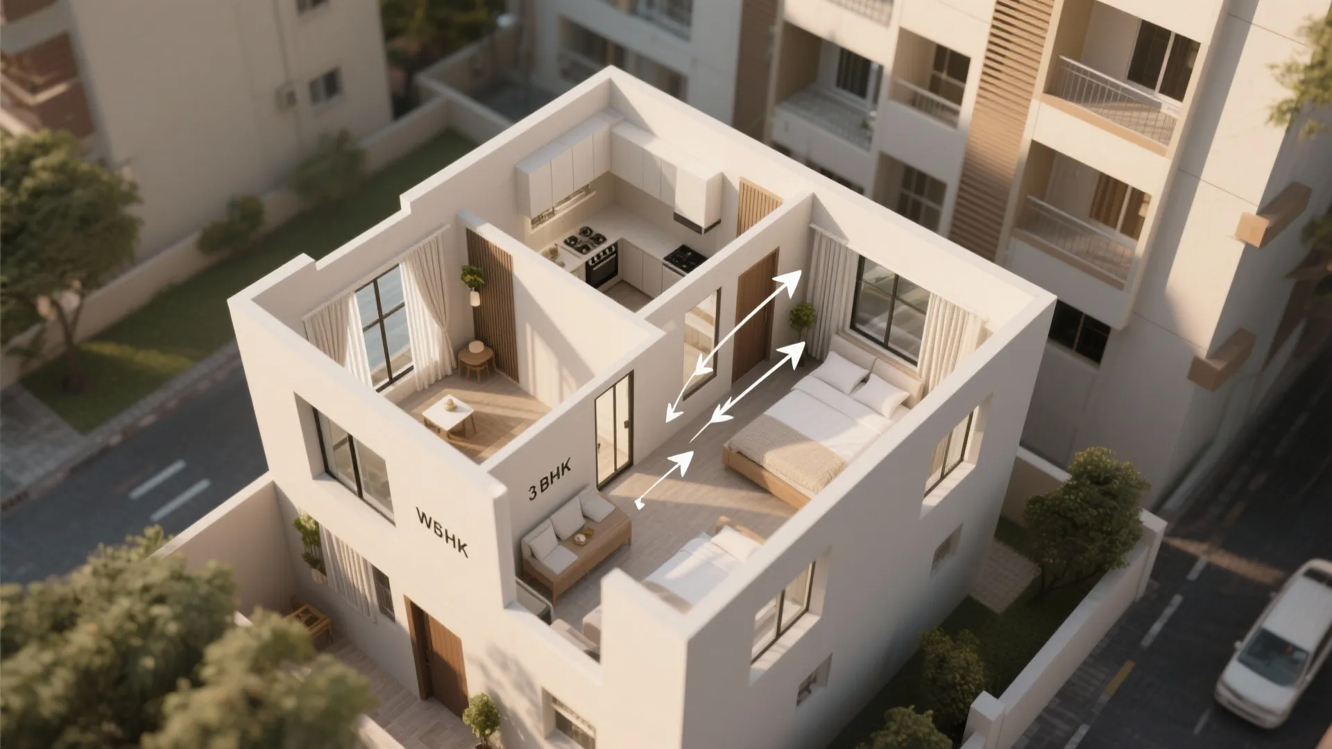 North-South Light Strategy and Cross Ventilation