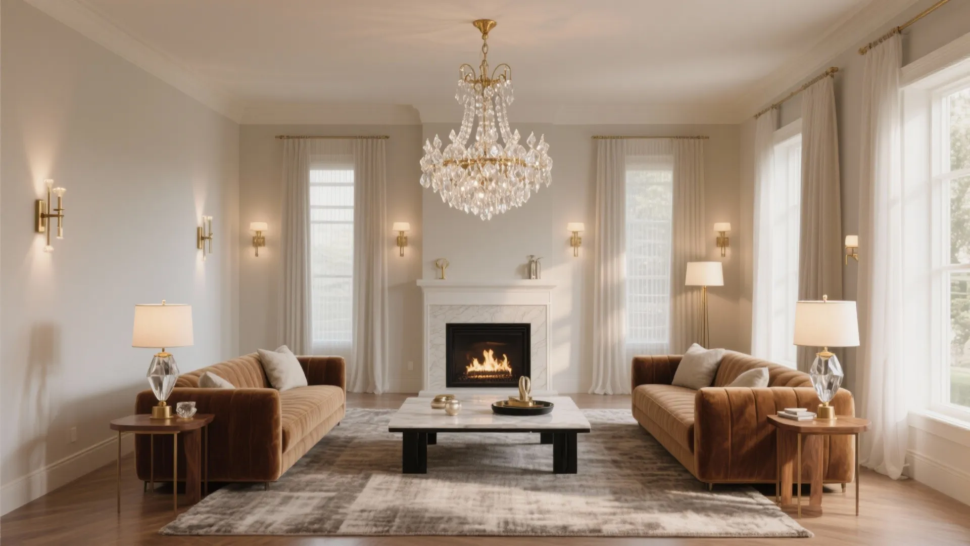 Living Room Crystal Chandelier: Illuminate Your Style