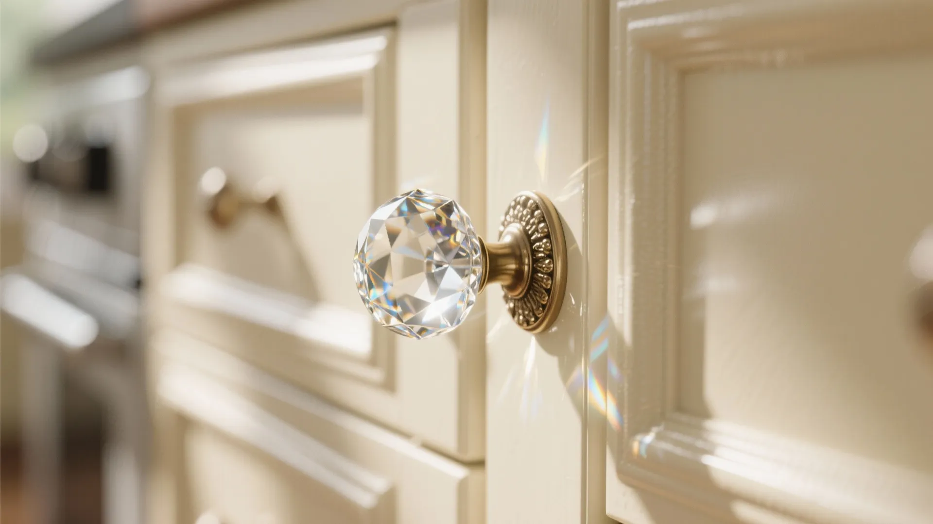 4. Glass or Crystal Knobs