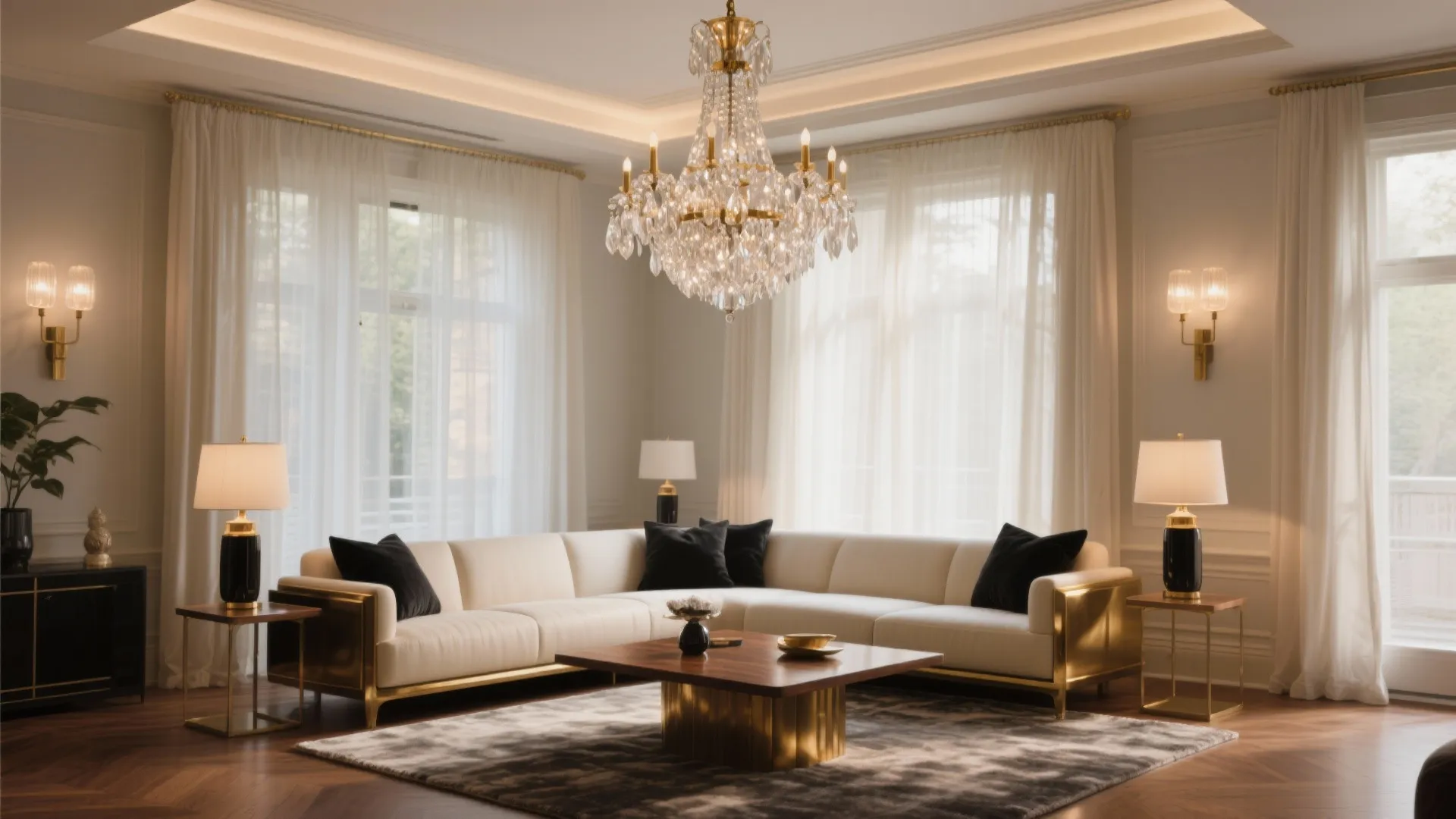 Living Room Crystal Chandelier Ideas for Stunning Spaces