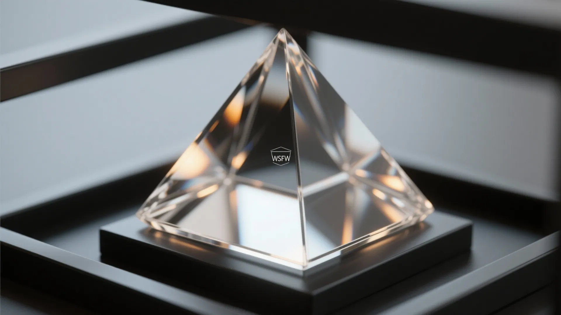 Transitional crystal with black frame