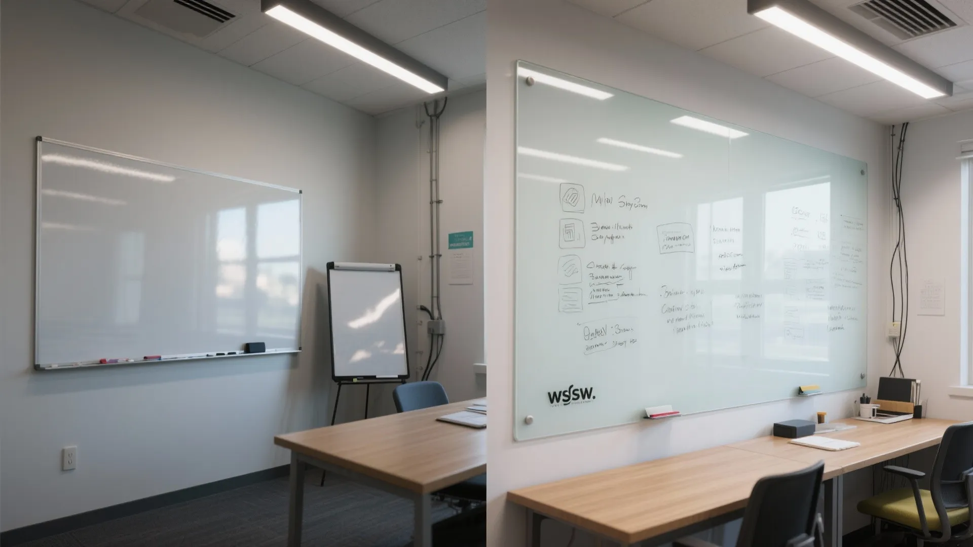 Write-on walls and smart surfaces