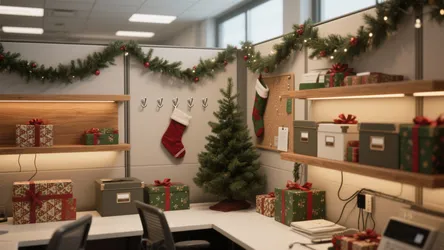 Christmas cubicle decoration ideas — 5 creative tips