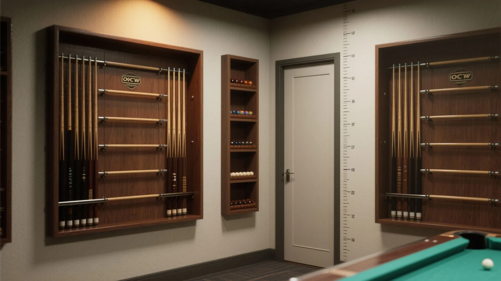 2. Plan cue storage and wall clearance