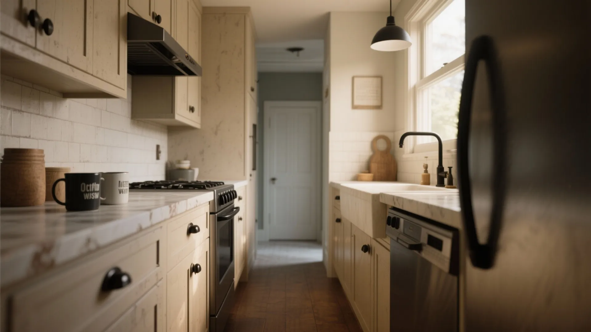 2. Black Cup Pulls for a Timeless Touch