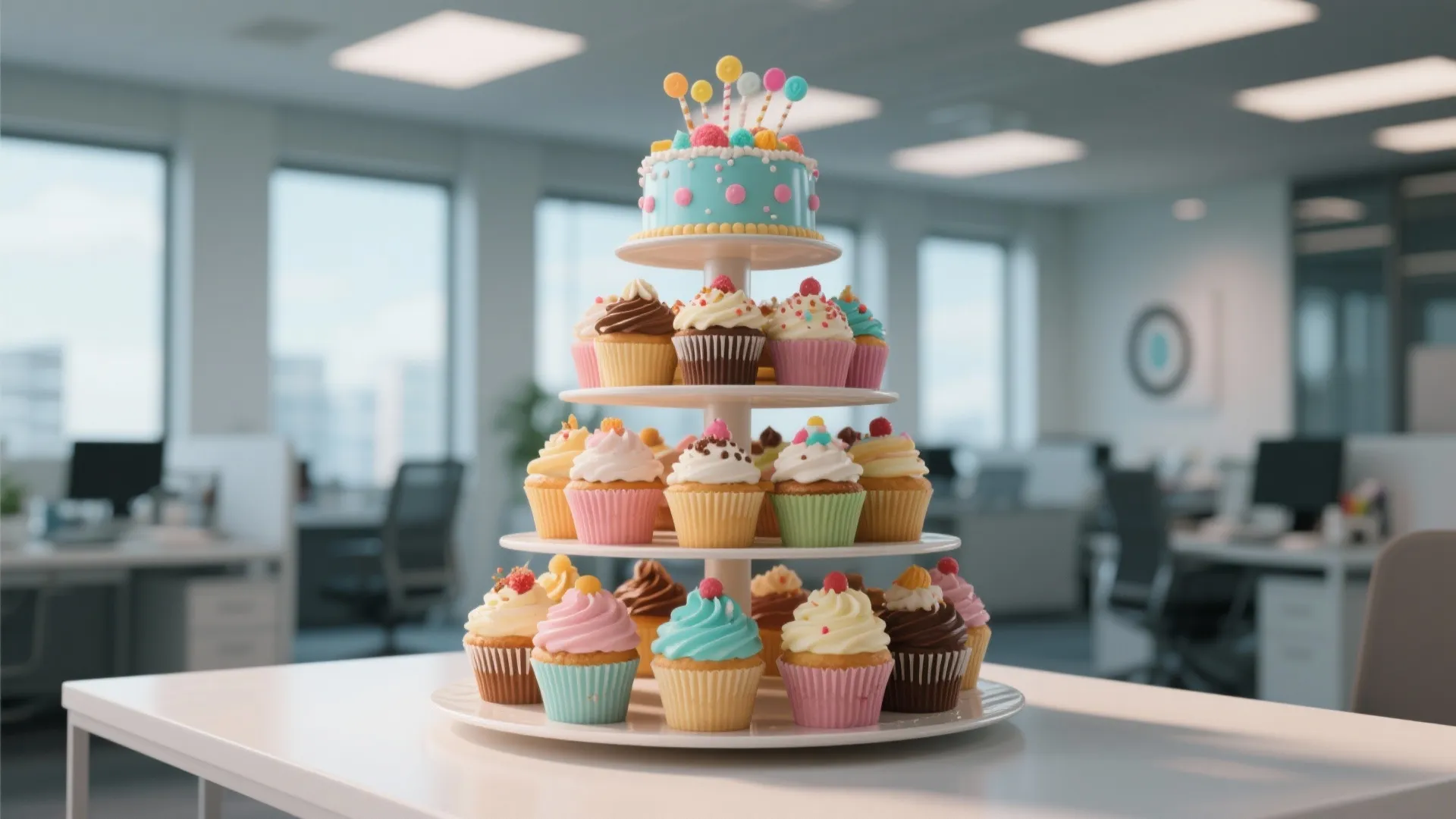 9. Interactive Cupcake Tower