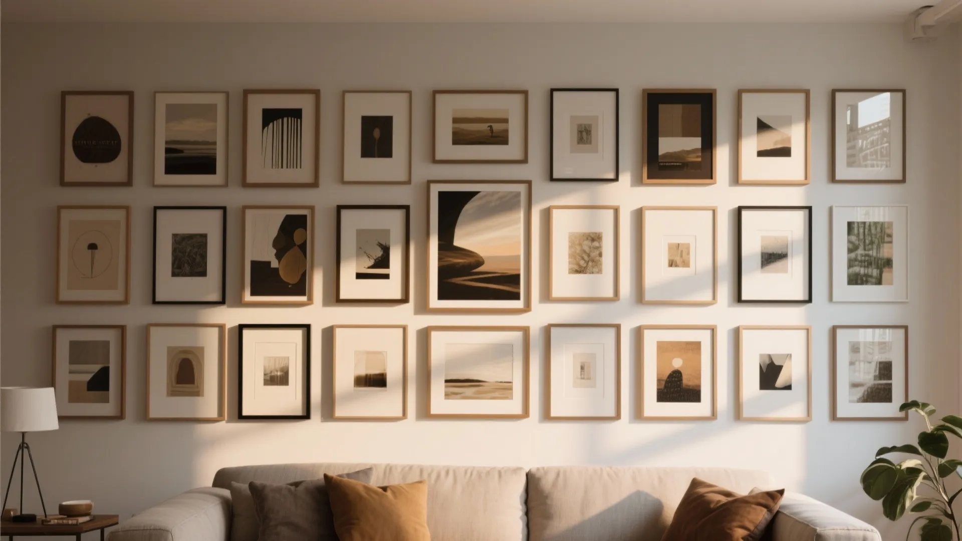 7. Curated Art Walls