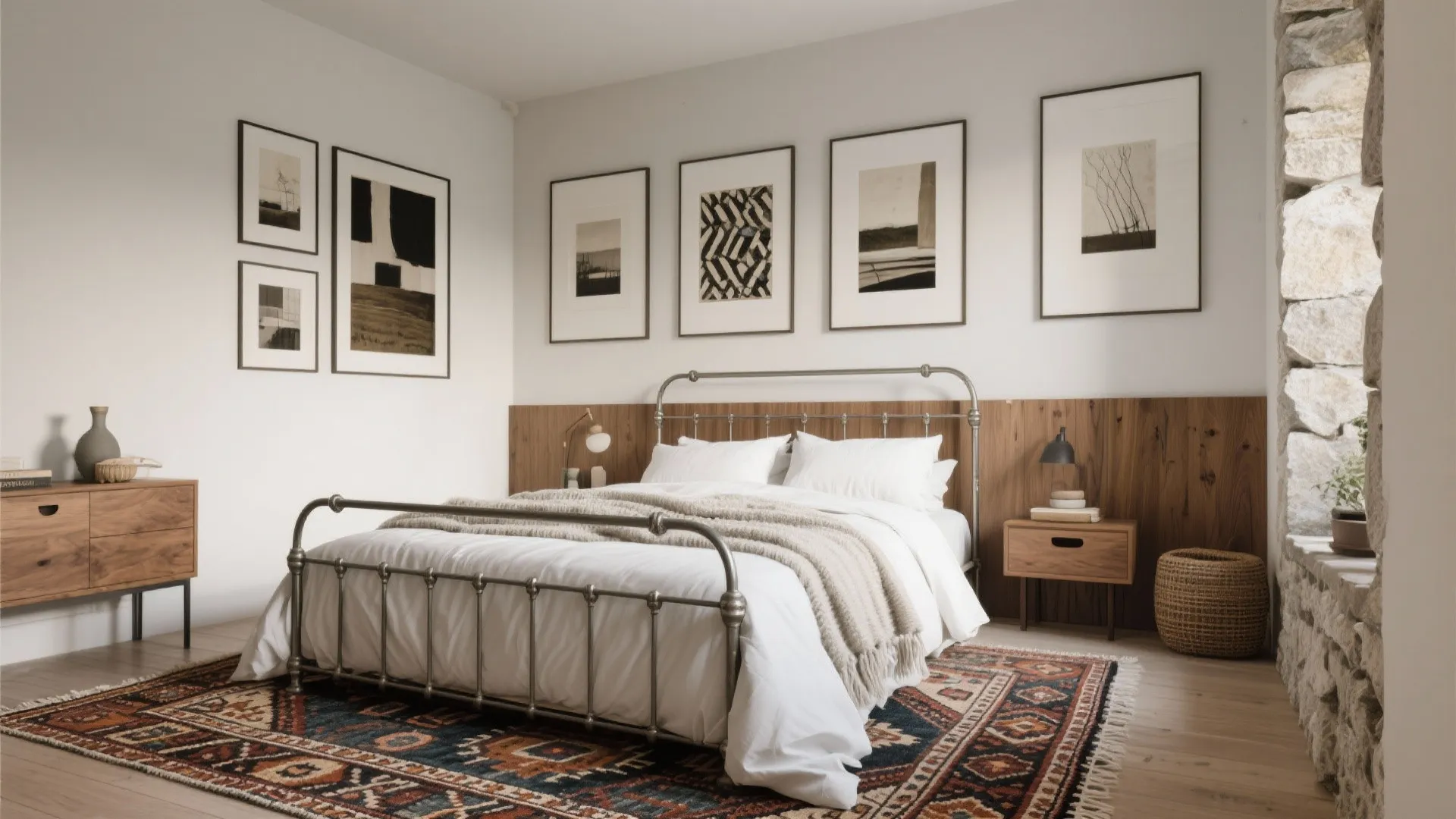 Curated Art, Rugs, and Soft Layers