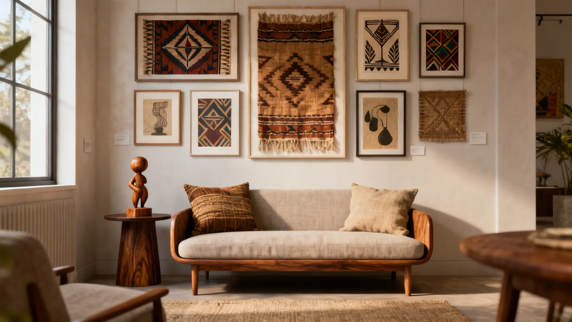 African Wall Art Ideas: 5 Living Room Inspirations: Creative ways to use African wall art to transform small and large living rooms
