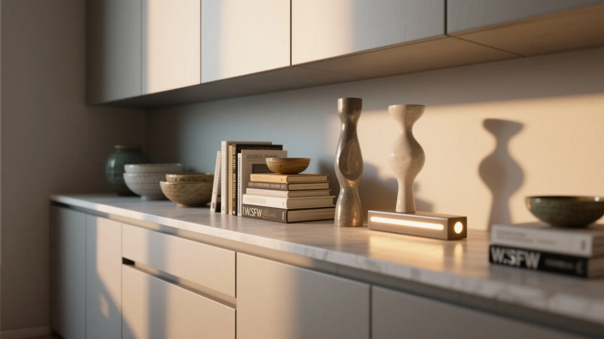 3. Curated Display with Lighting