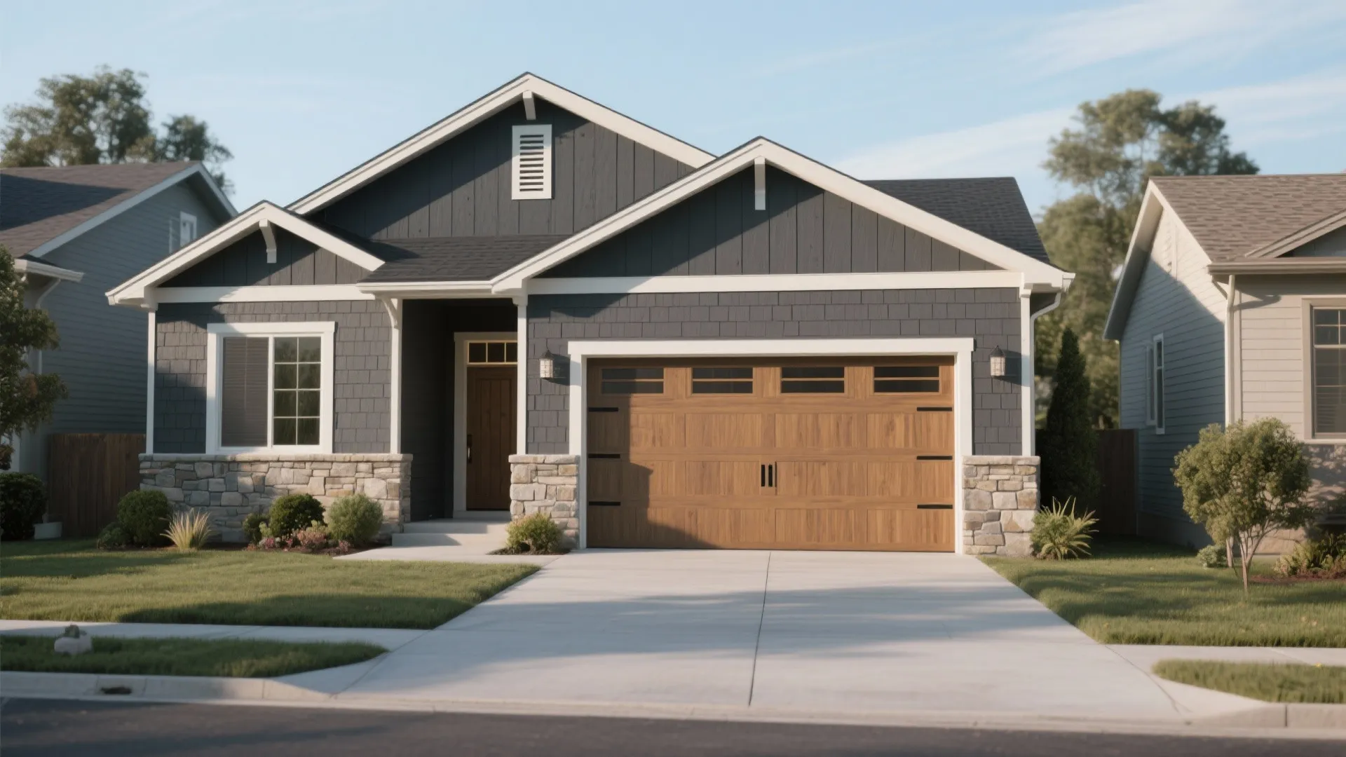 1. Use dark grey for instant curb appeal