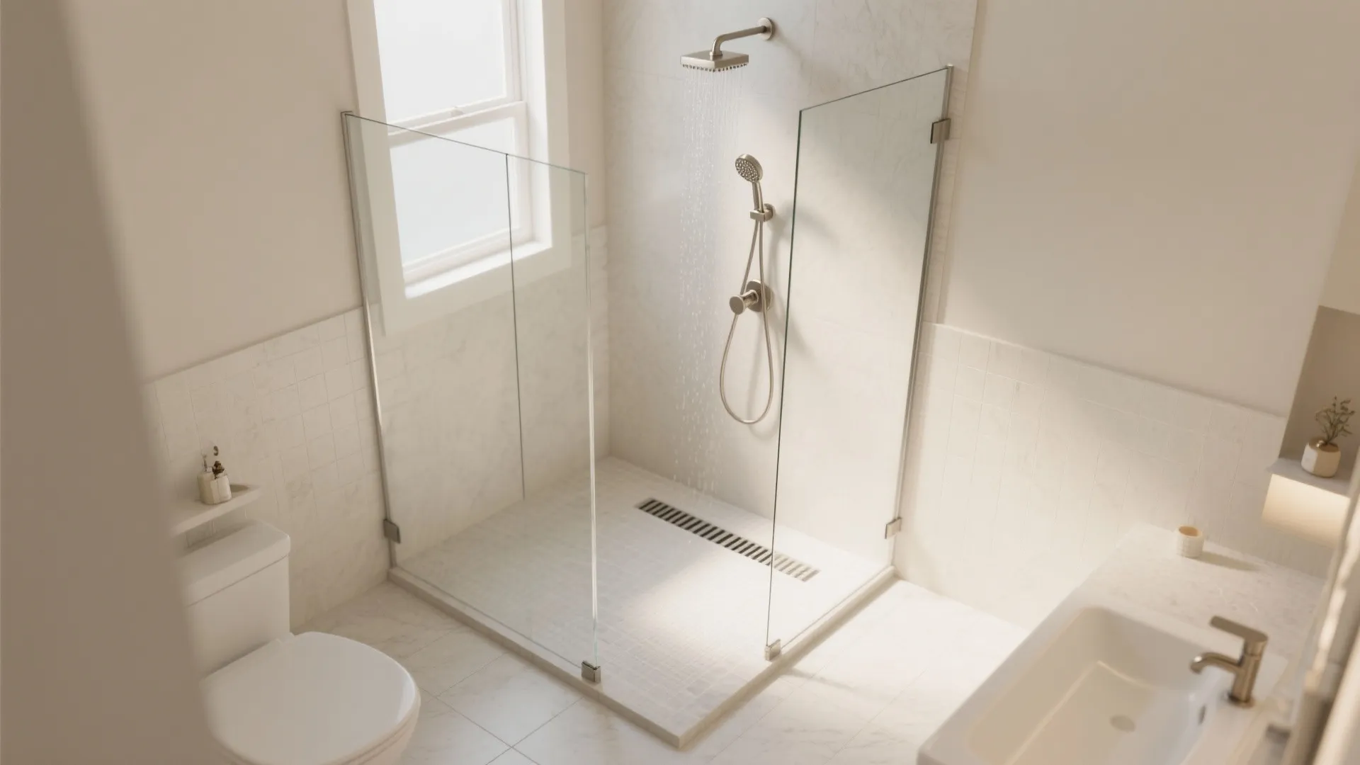 Glass, light, and a curbless entry