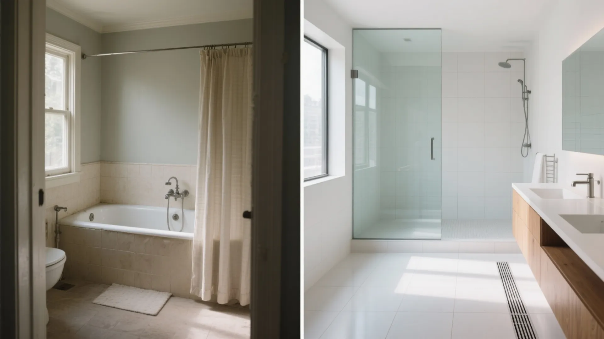 Fixed Panel + Curbless Wet Zone