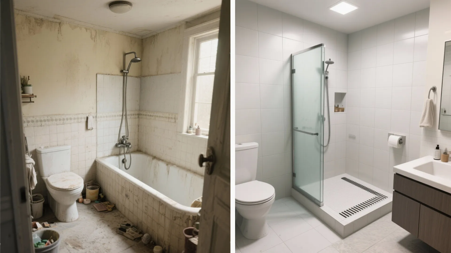 Curbless Walk-In Shower to Maximize Floor Flow