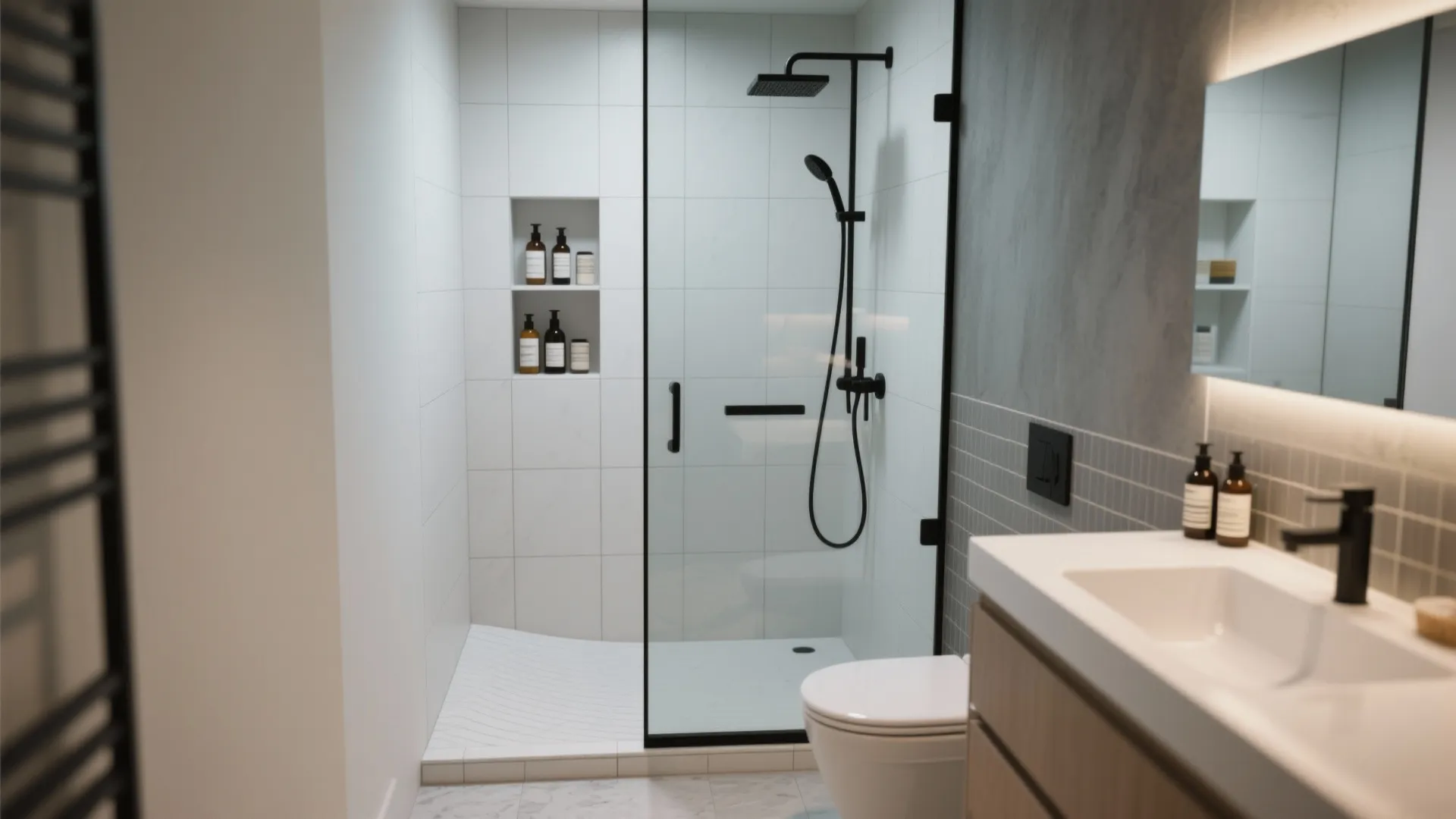 3. Shower Niches and Curbless Showers for Seamless Flow