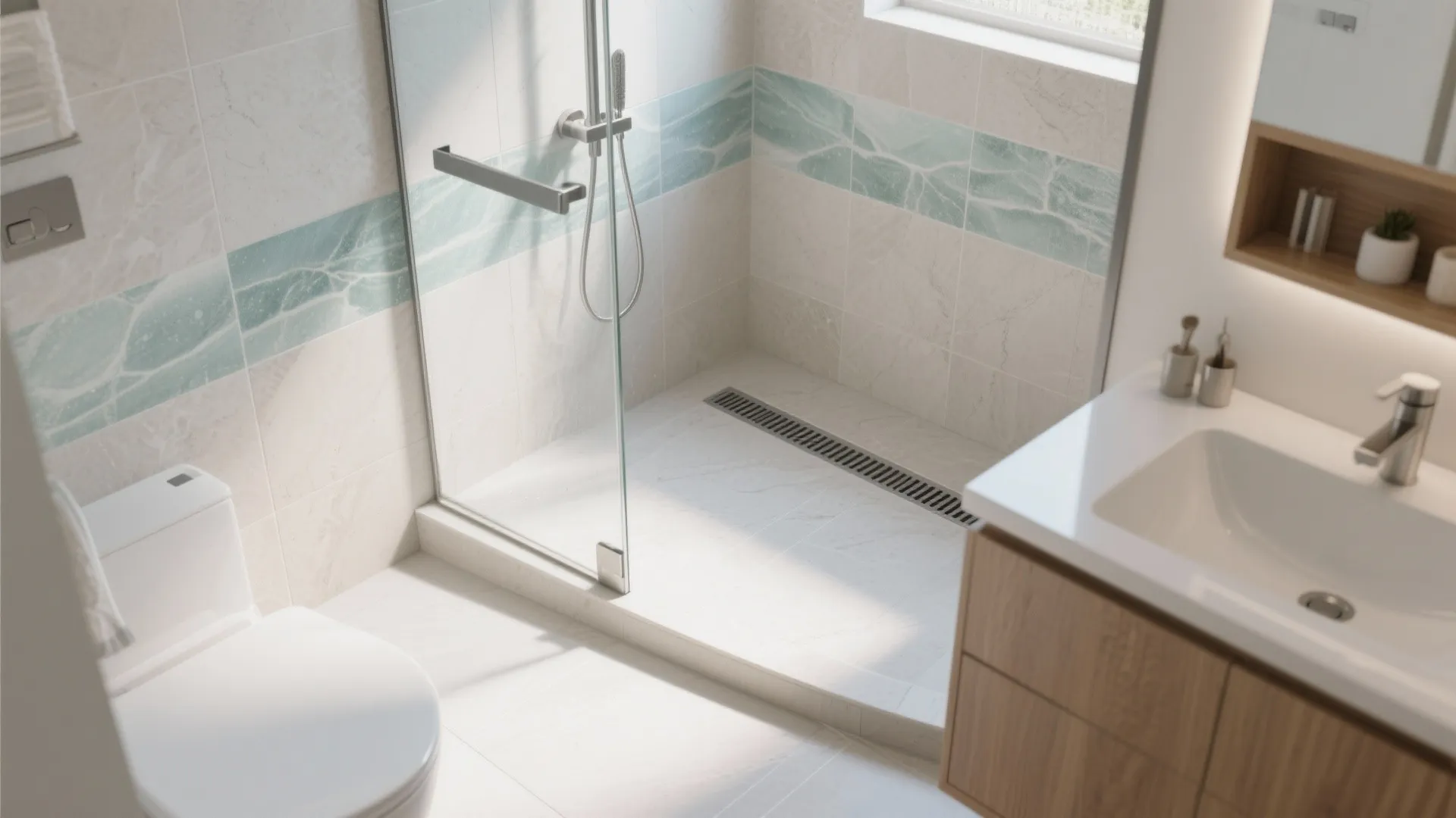 Curbless Showers and Continuous Tile Slopes