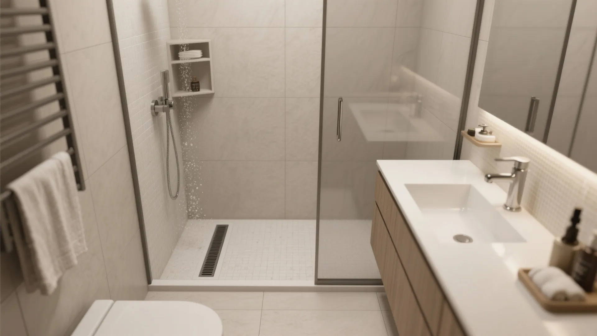 8. Curbless Shower with Linear Drain