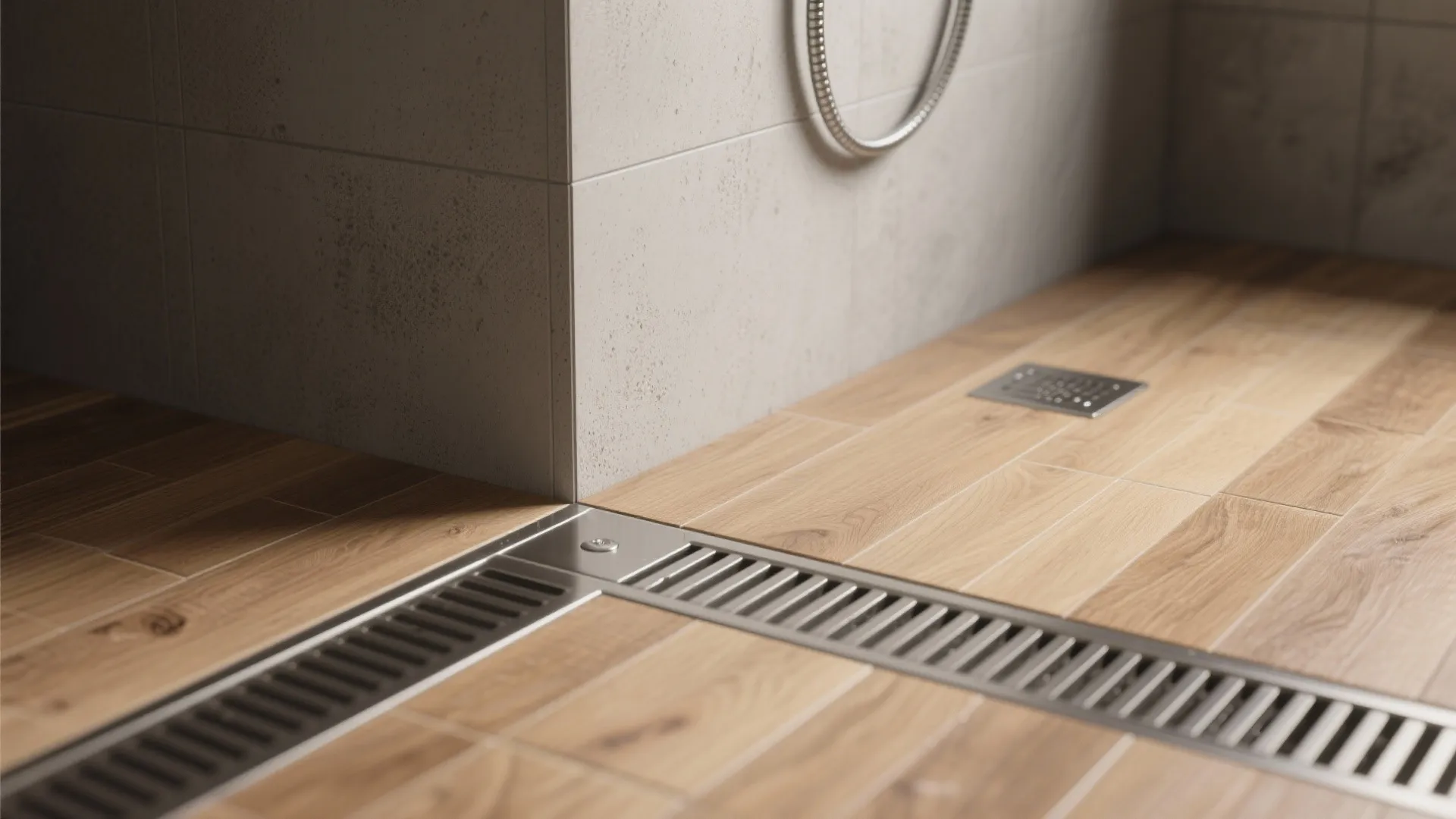 Curbless Shower Box + Texture: Spa Vibes in a Tiny Footprint