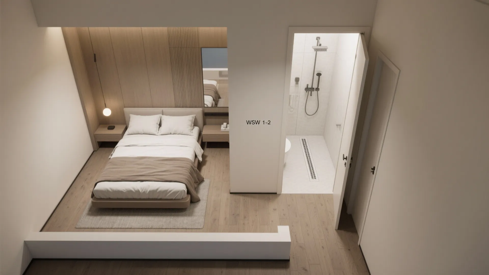 Continuous Flooring and Curbless Shower