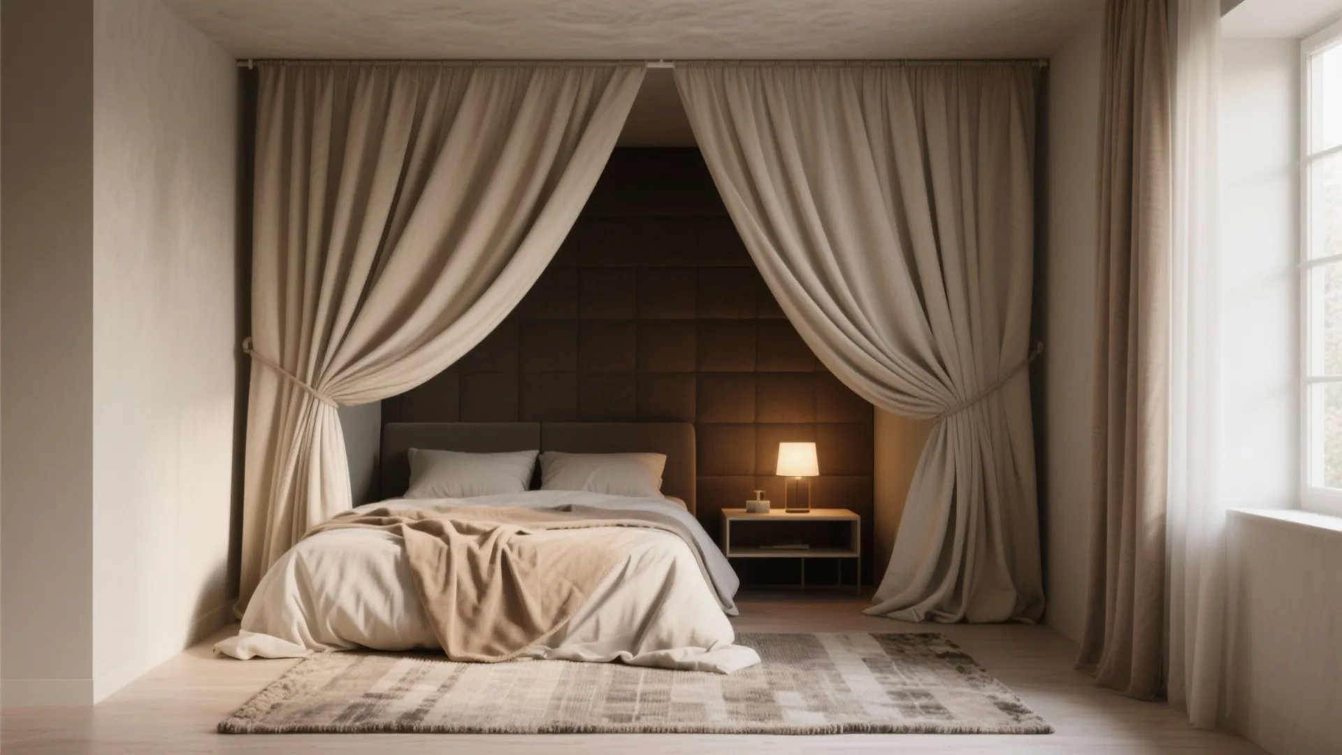 1. Curtain alcoves: cheap, flexible, surprisingly elegant