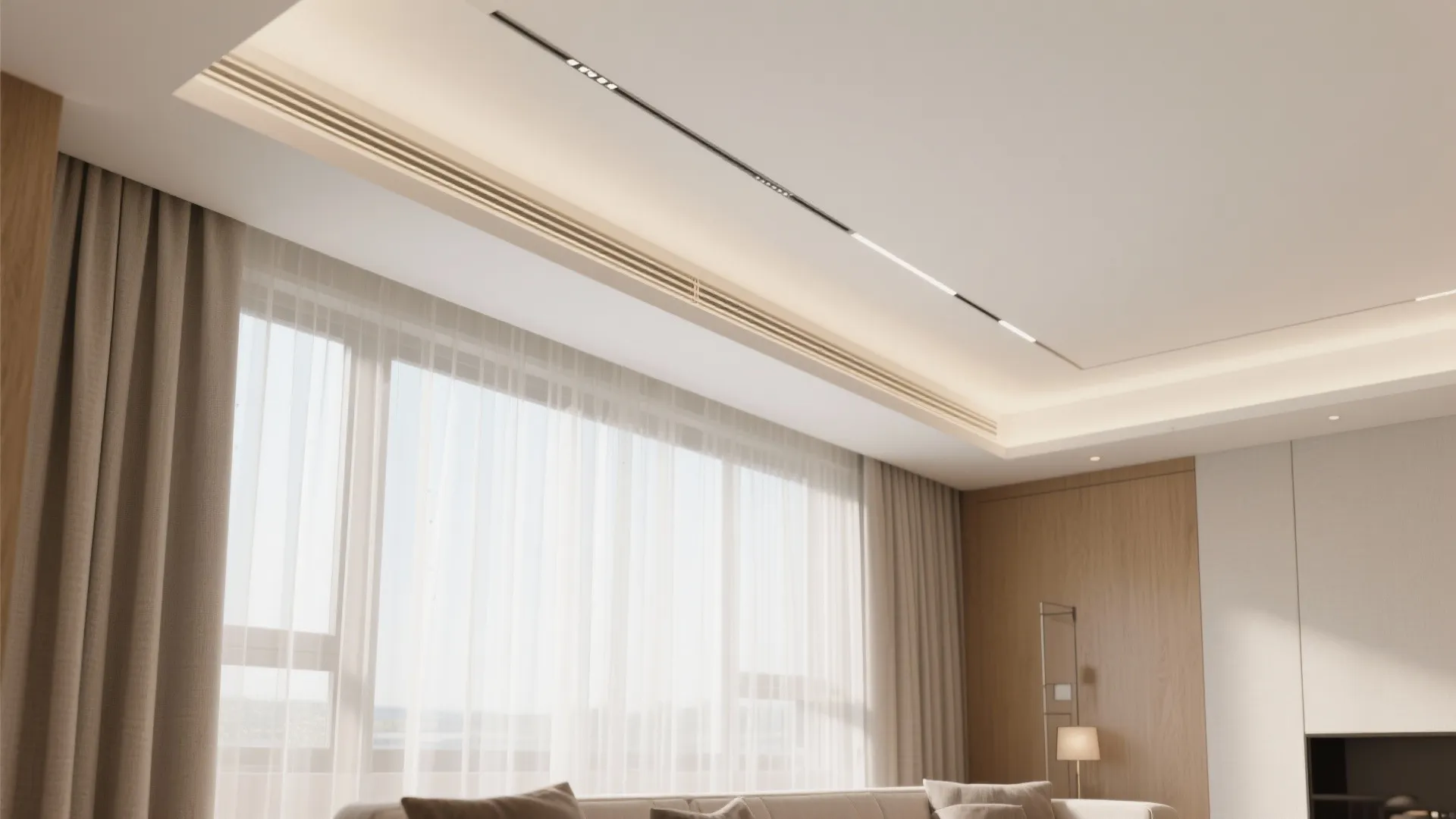 Perimeter Drop Ceiling + Hidden Curtain Box