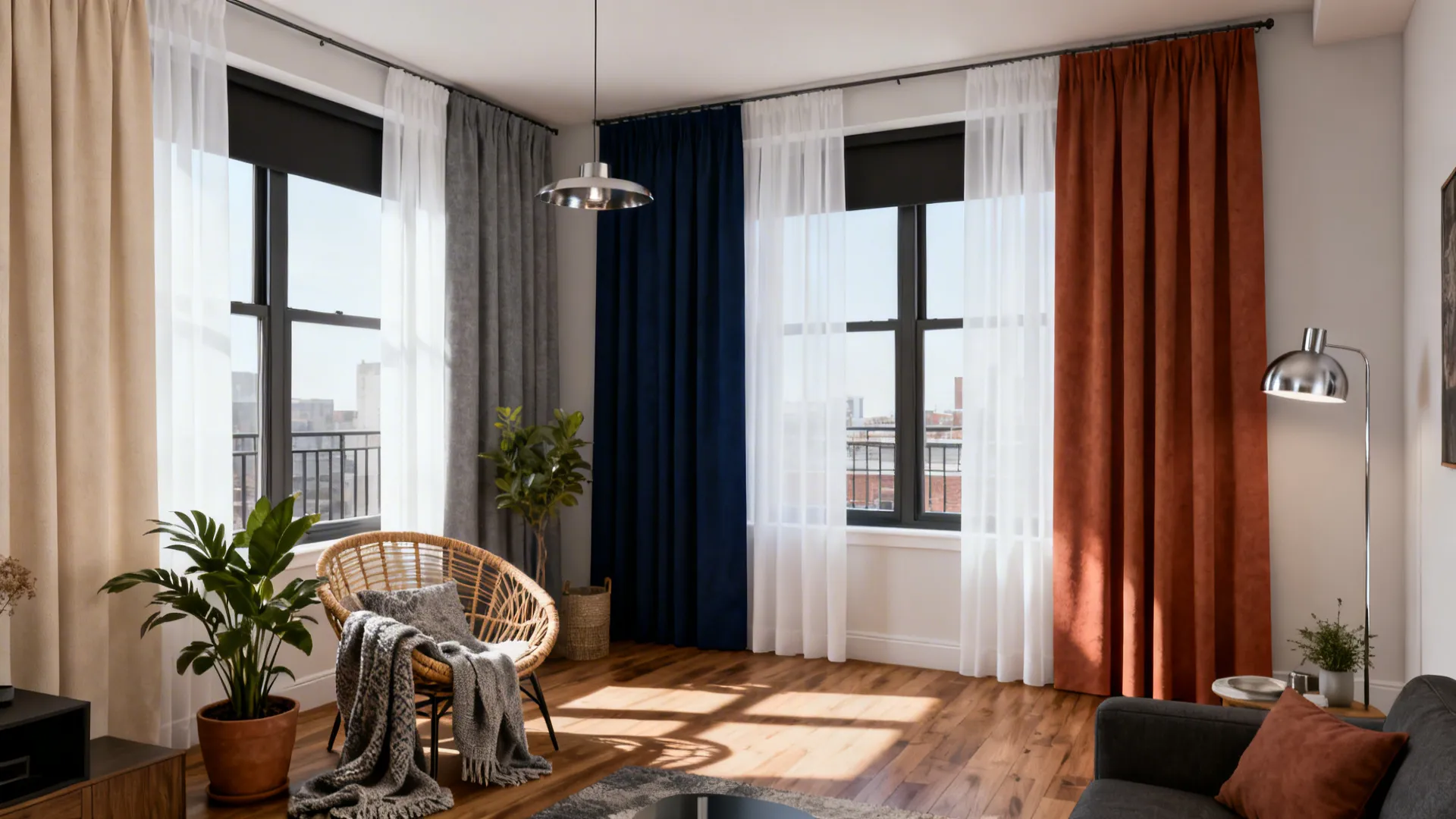 Best Curtain Colors: 5 Living Room Ideas