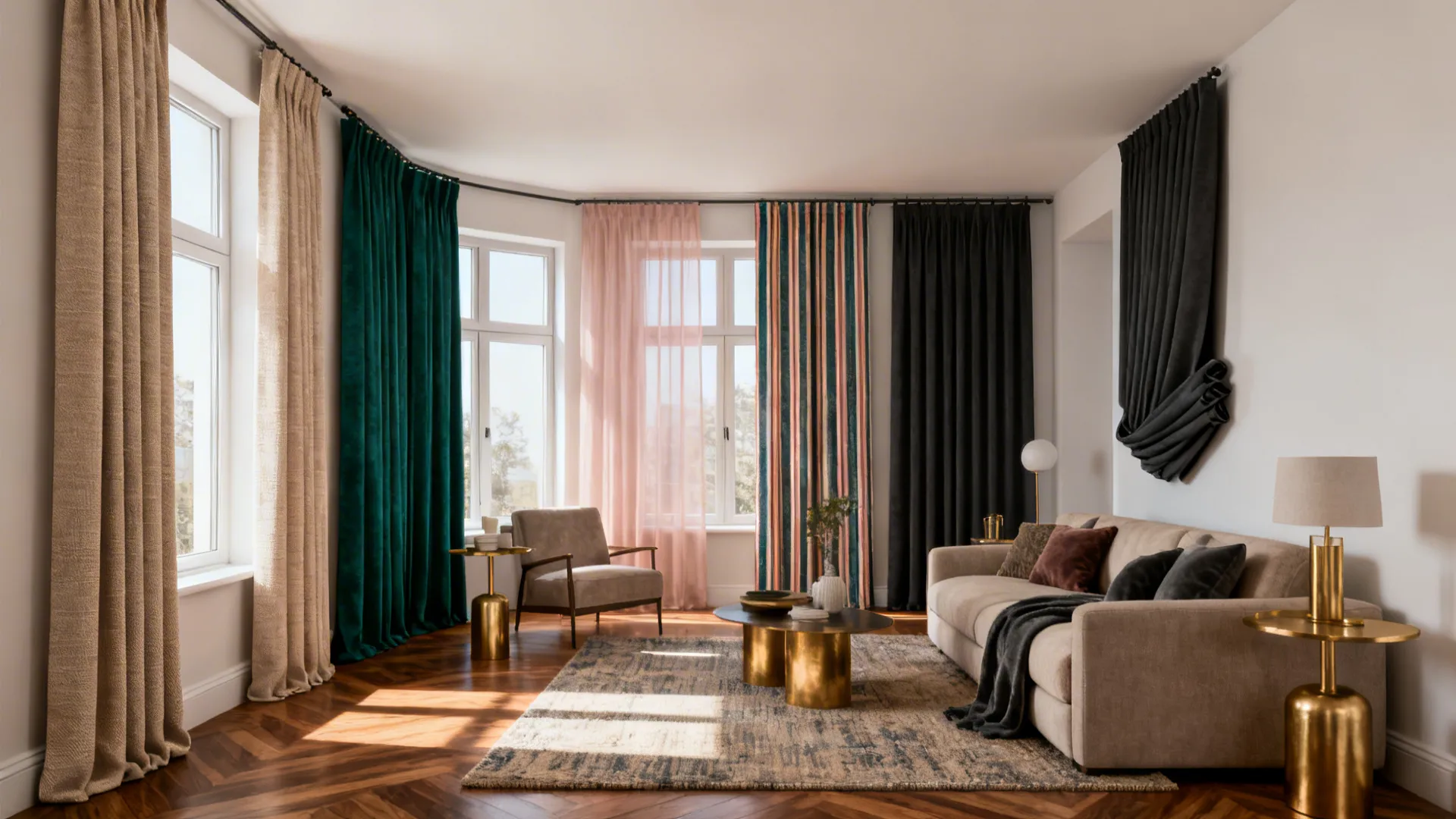 5 Curtain Color Ideas for Living Rooms