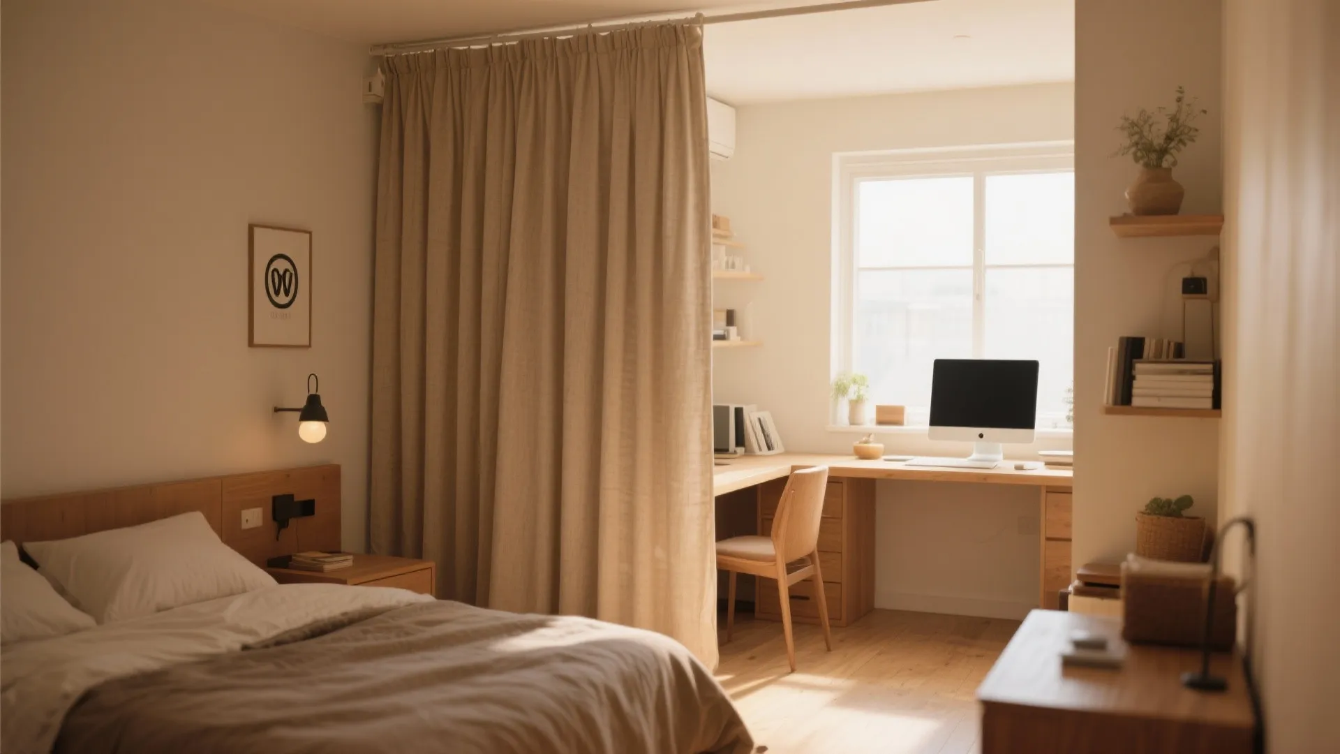 10. Curtain Divider for Flexible Zoning