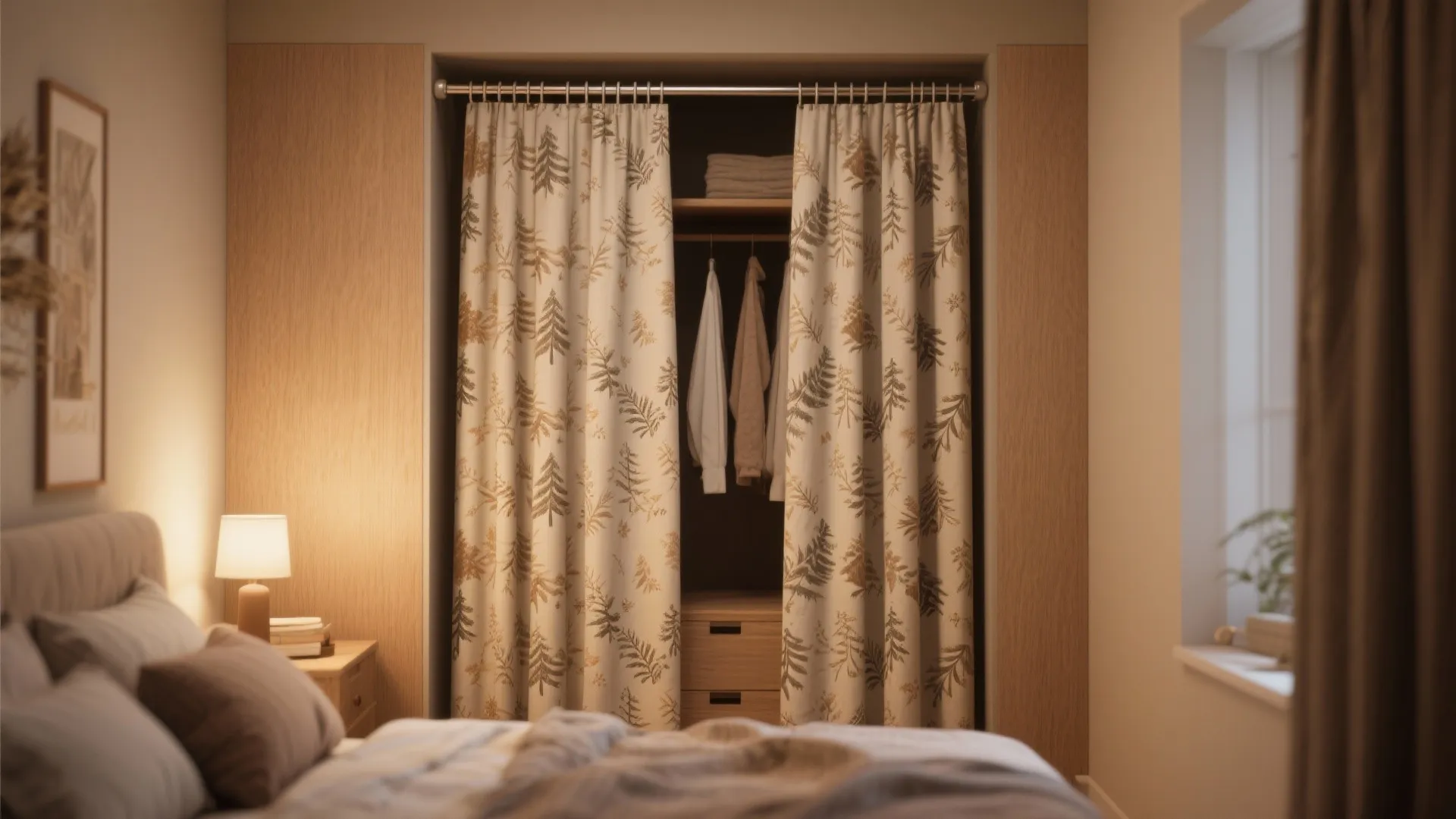 6. Curtain-Front Closet