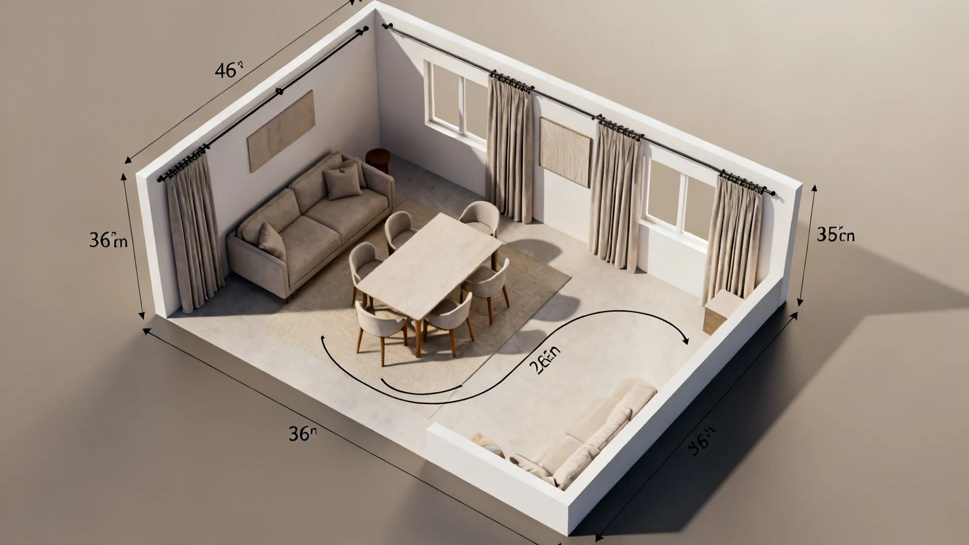 Curtains, Sliding Panels, and Flexible Zones