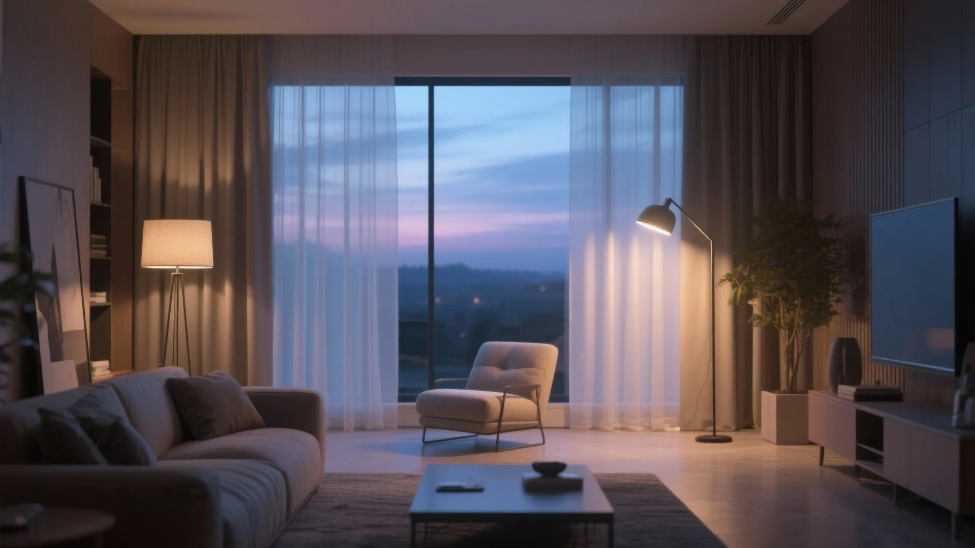 9. Layered Curtain + Light Interaction