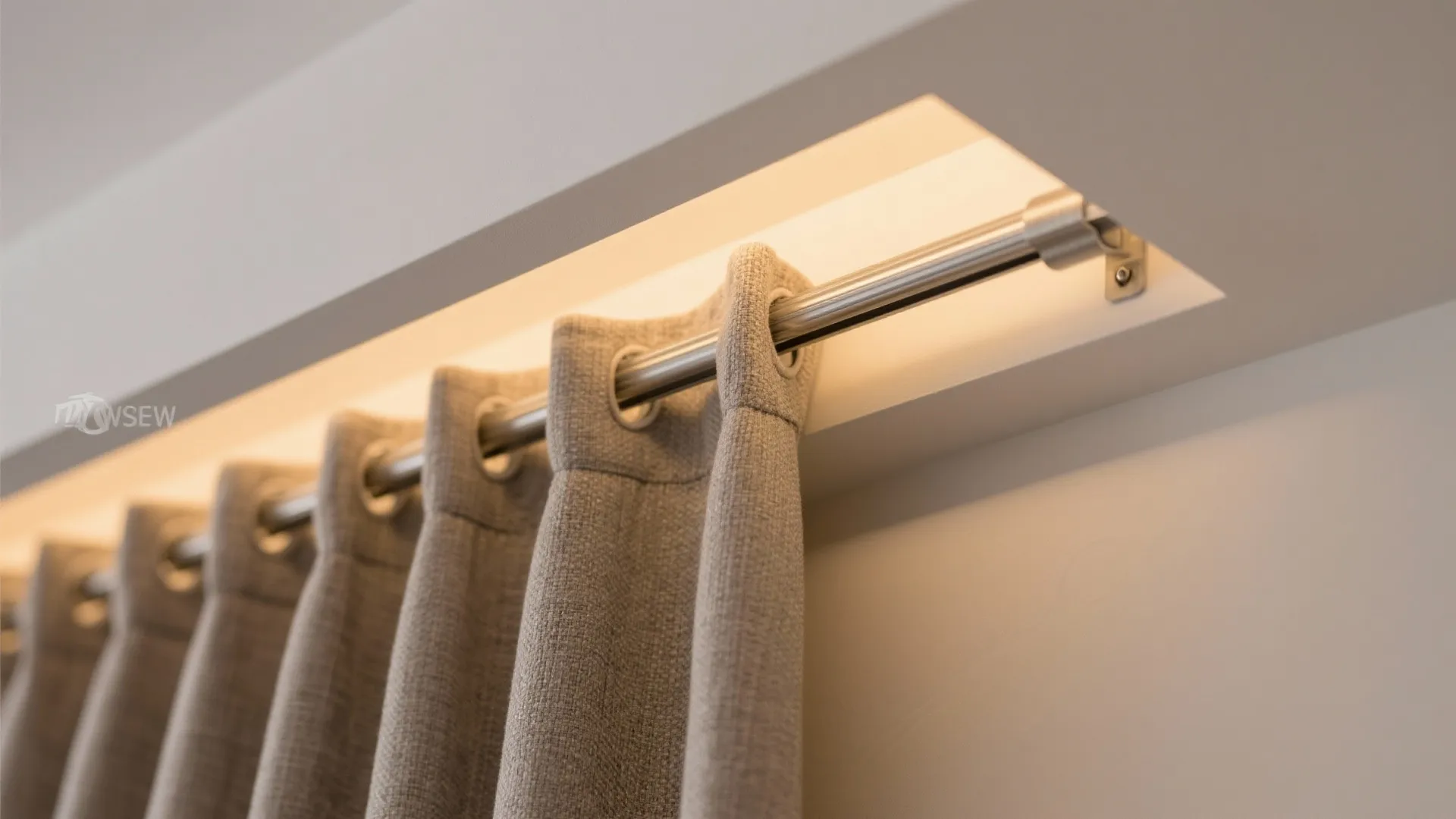 Hidden Rail for Curtains and Ambient Glow