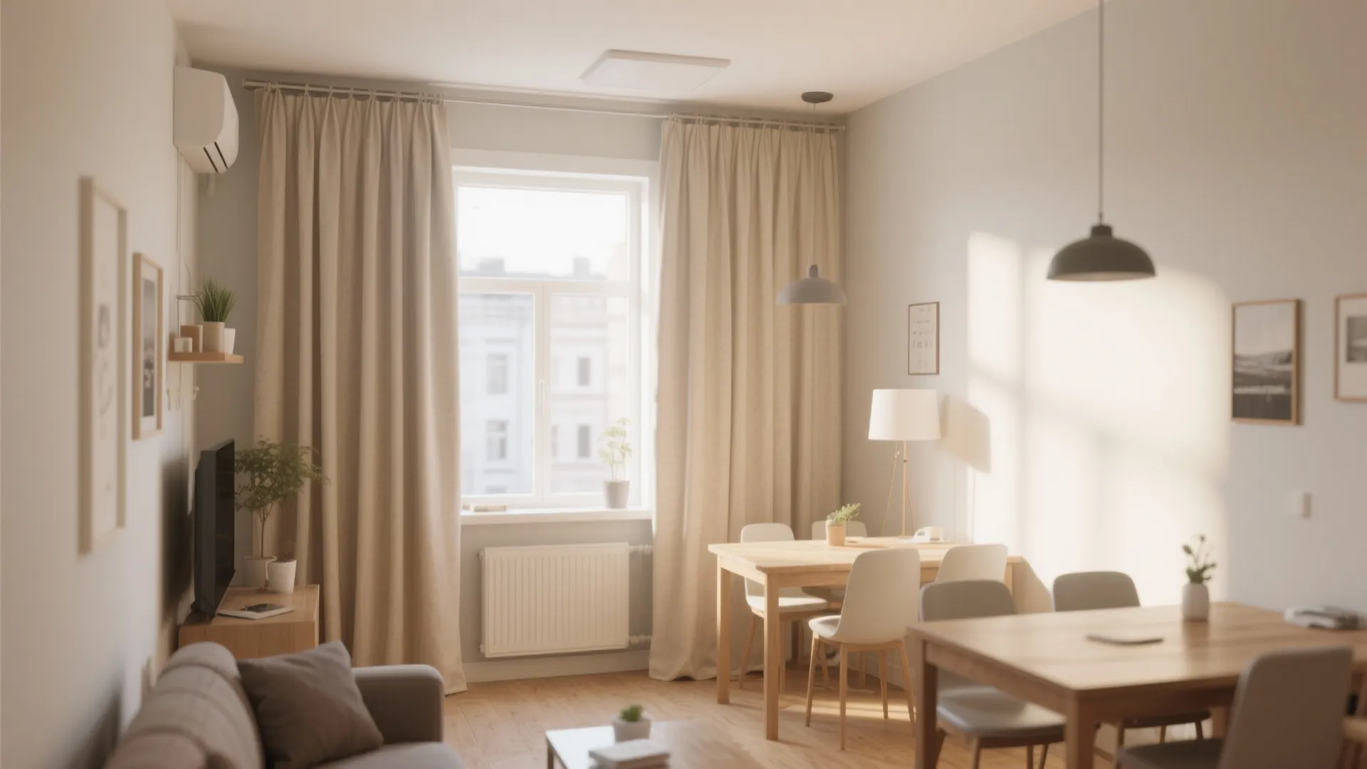 7. Ceiling-Mounted Curtains