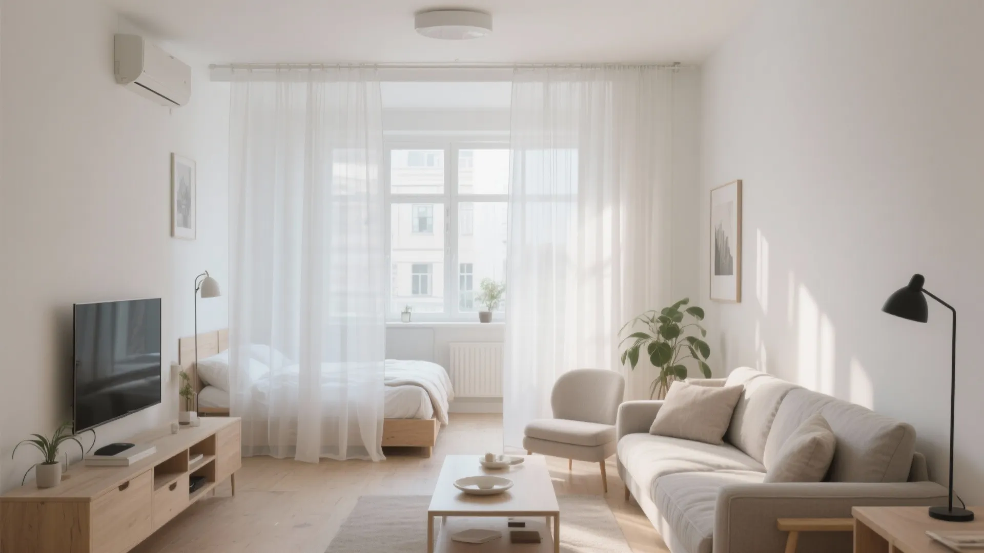 Ceiling-Mounted Curtains