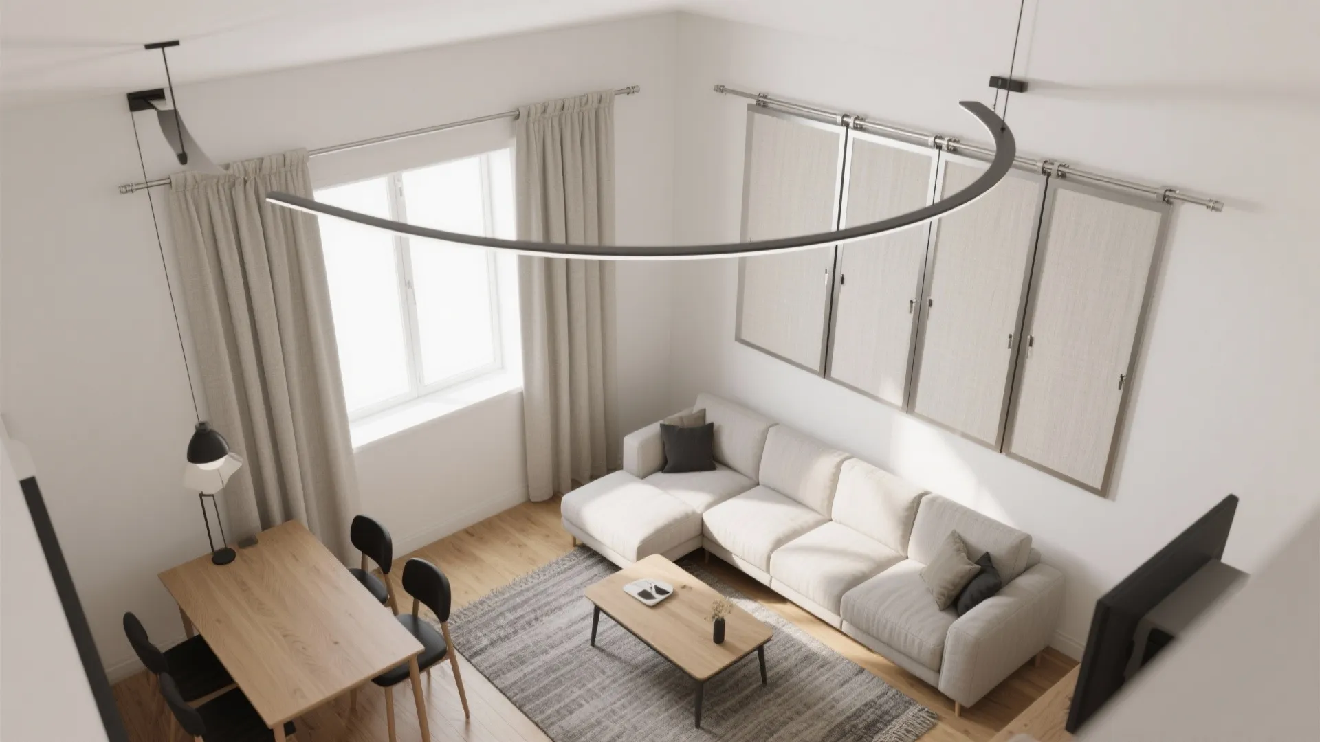 Soft and Flexible: Sliding Panels and Curtains