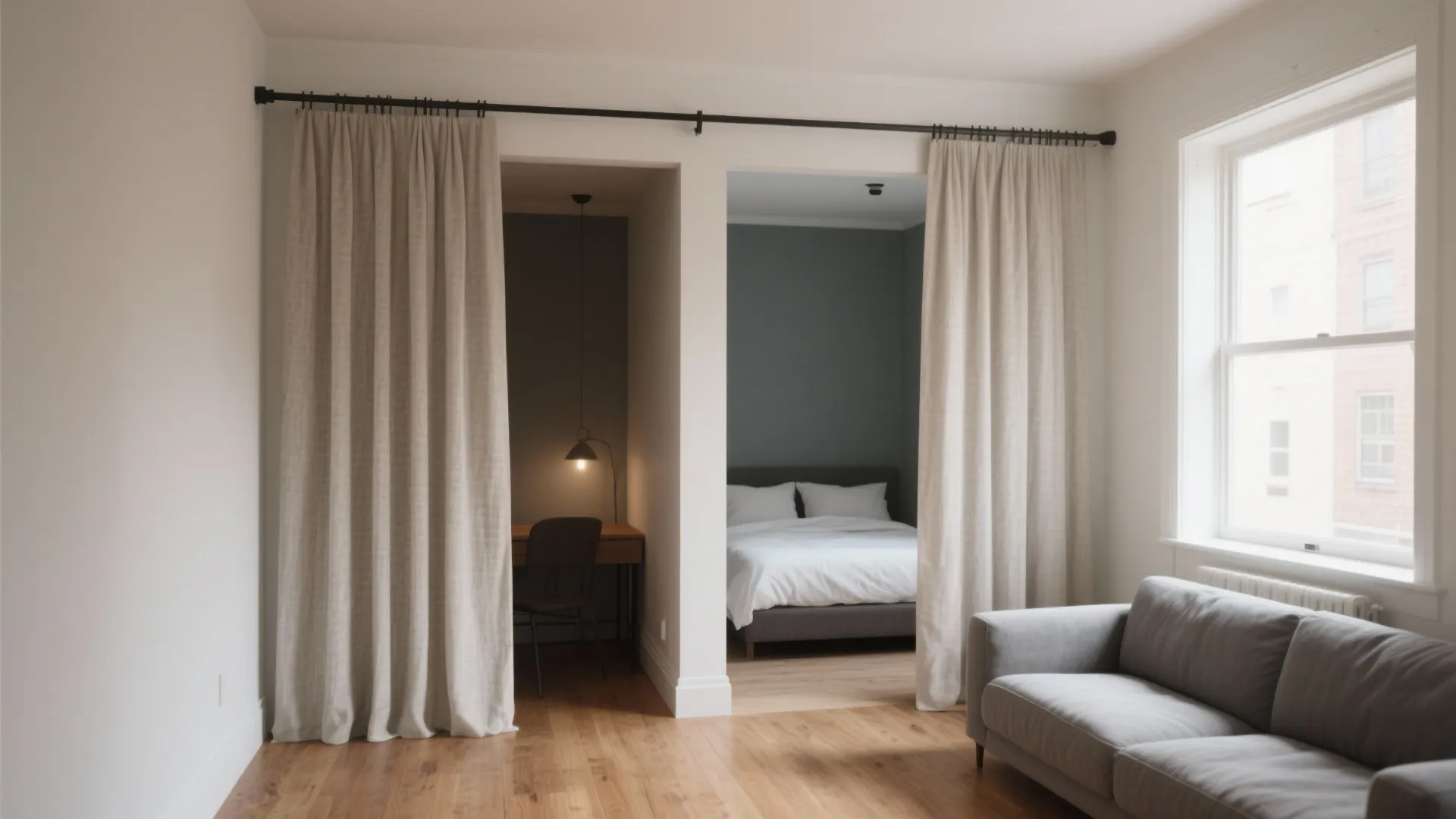 Ceiling-Track Curtains for Soft, Flexible Zoning