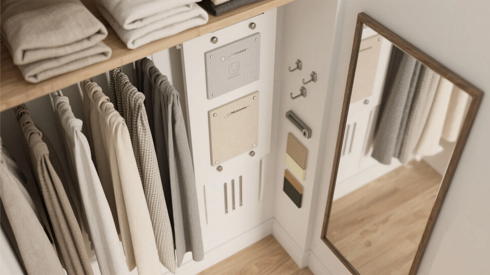 5. Fabric curtains, magnetic panels, or mirrored panels for versatility