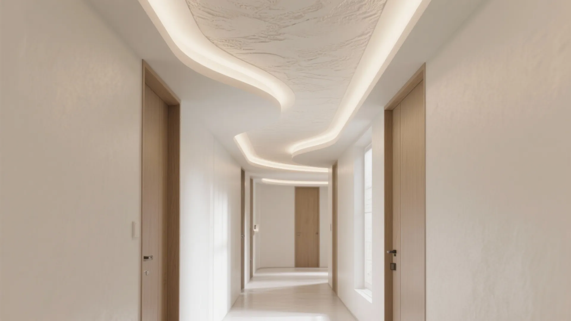 Curved POP (Plaster of Paris) Ceiling with Radius Corners