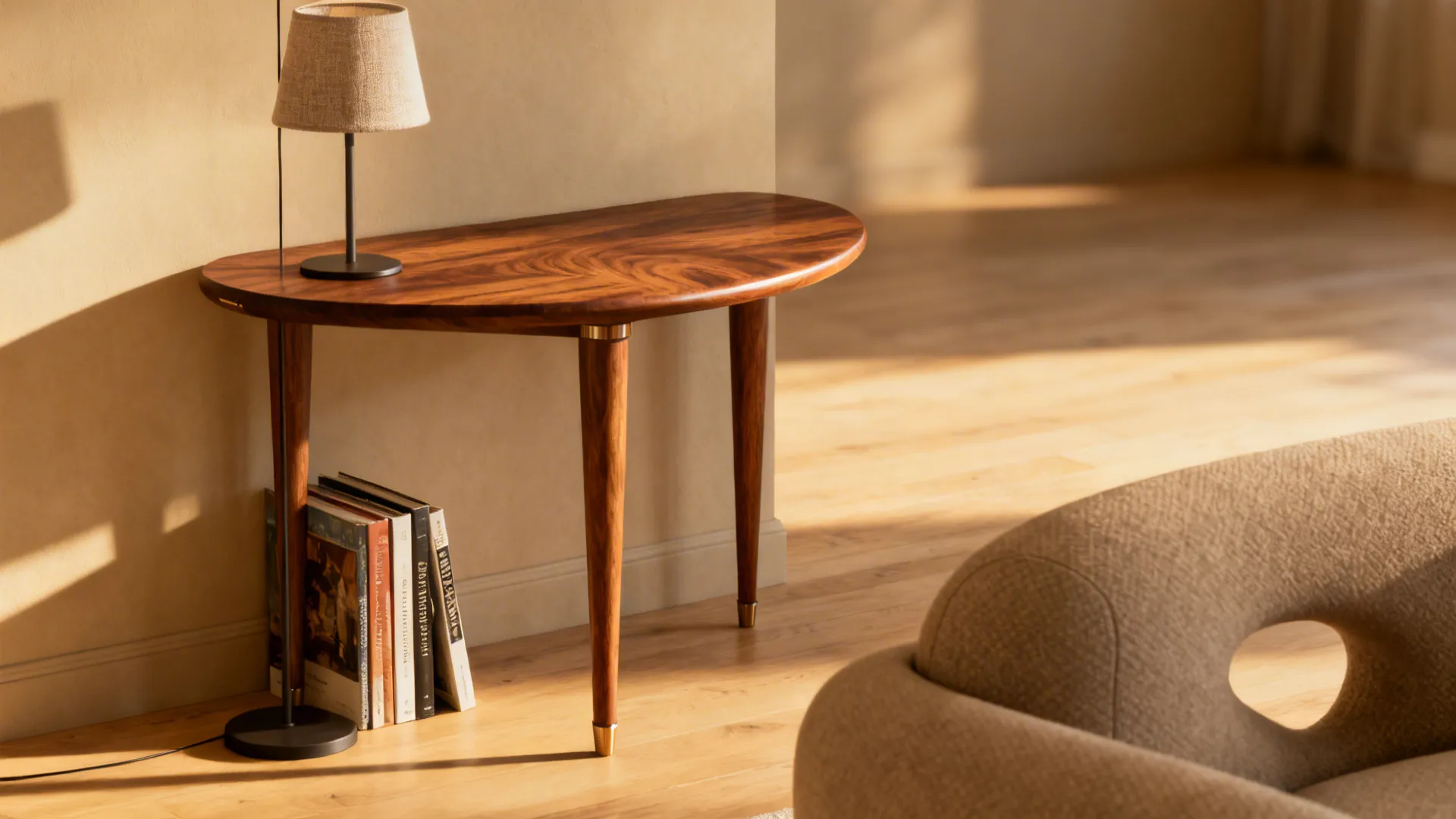 3. Curved accent table