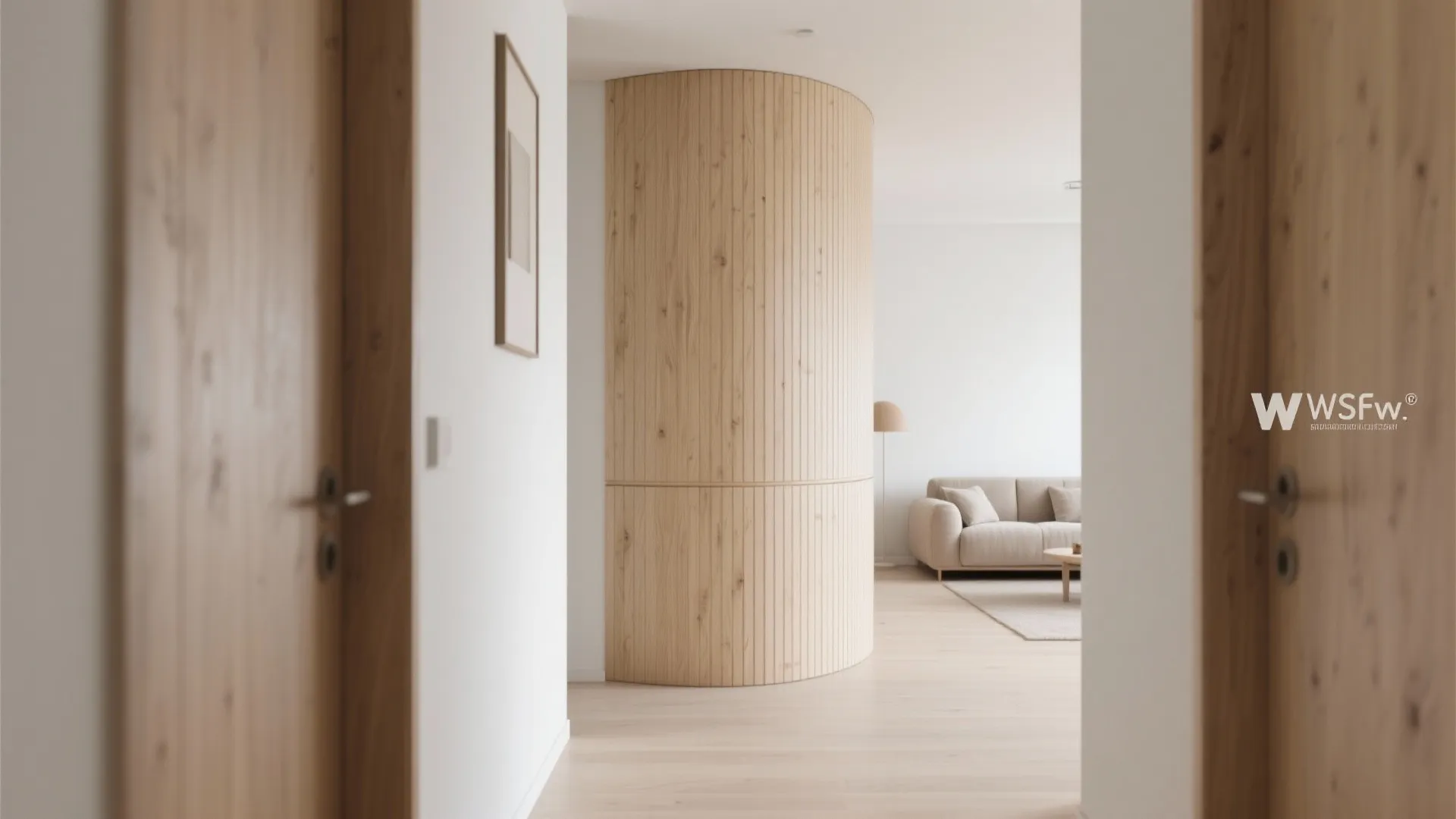 Curved ash partitions to soften circulation