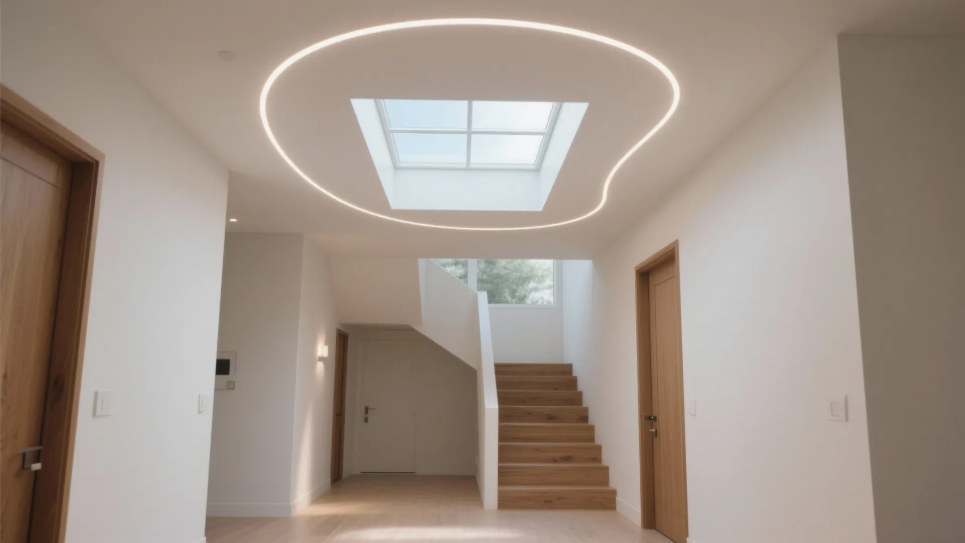 Curved POP Bands with Skylight Framing
