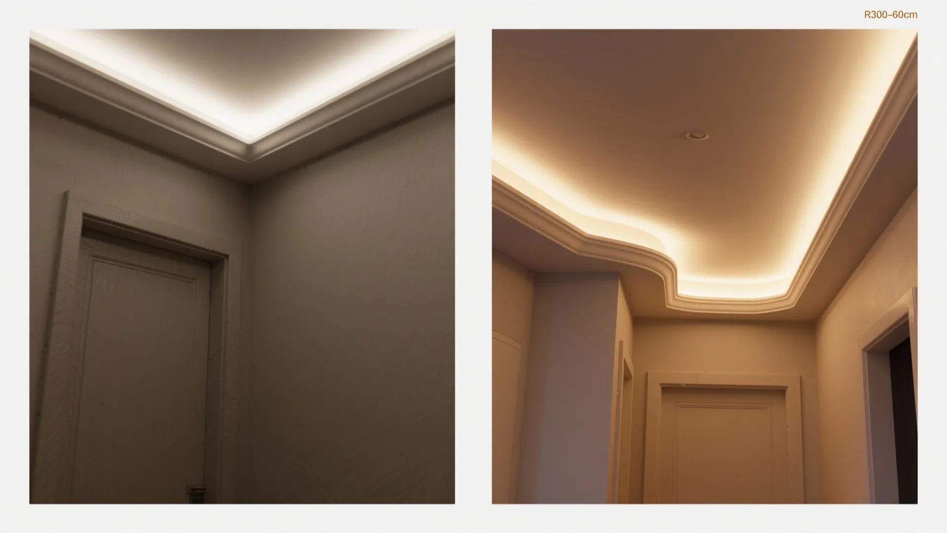 Curved Gypsum Edges for a Softer Flow