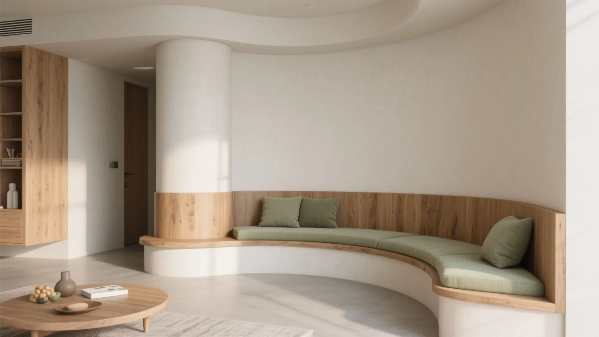 3) Curve It: Rounded Boxing and Integrated Seating for Flow