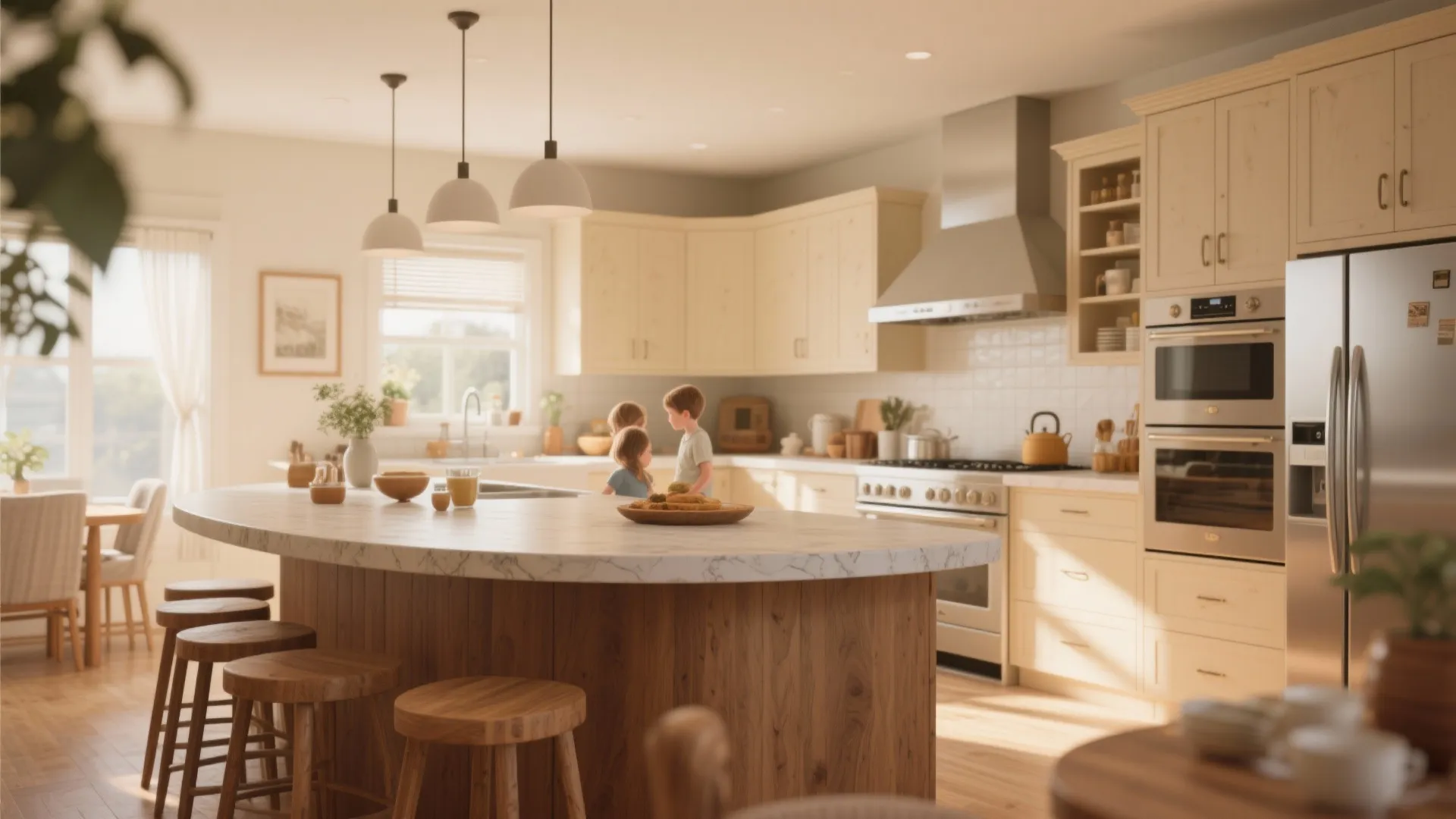 4. Curved Breakfast Bar