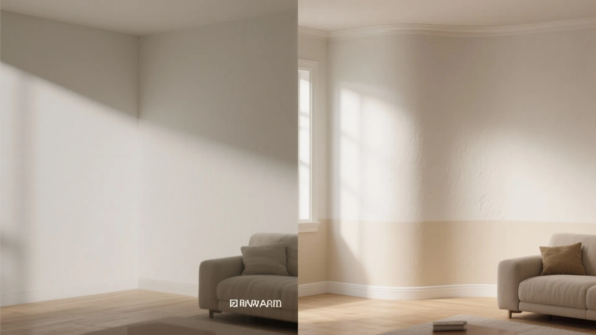 Curved Corner Plaster and Two-Tone Paint