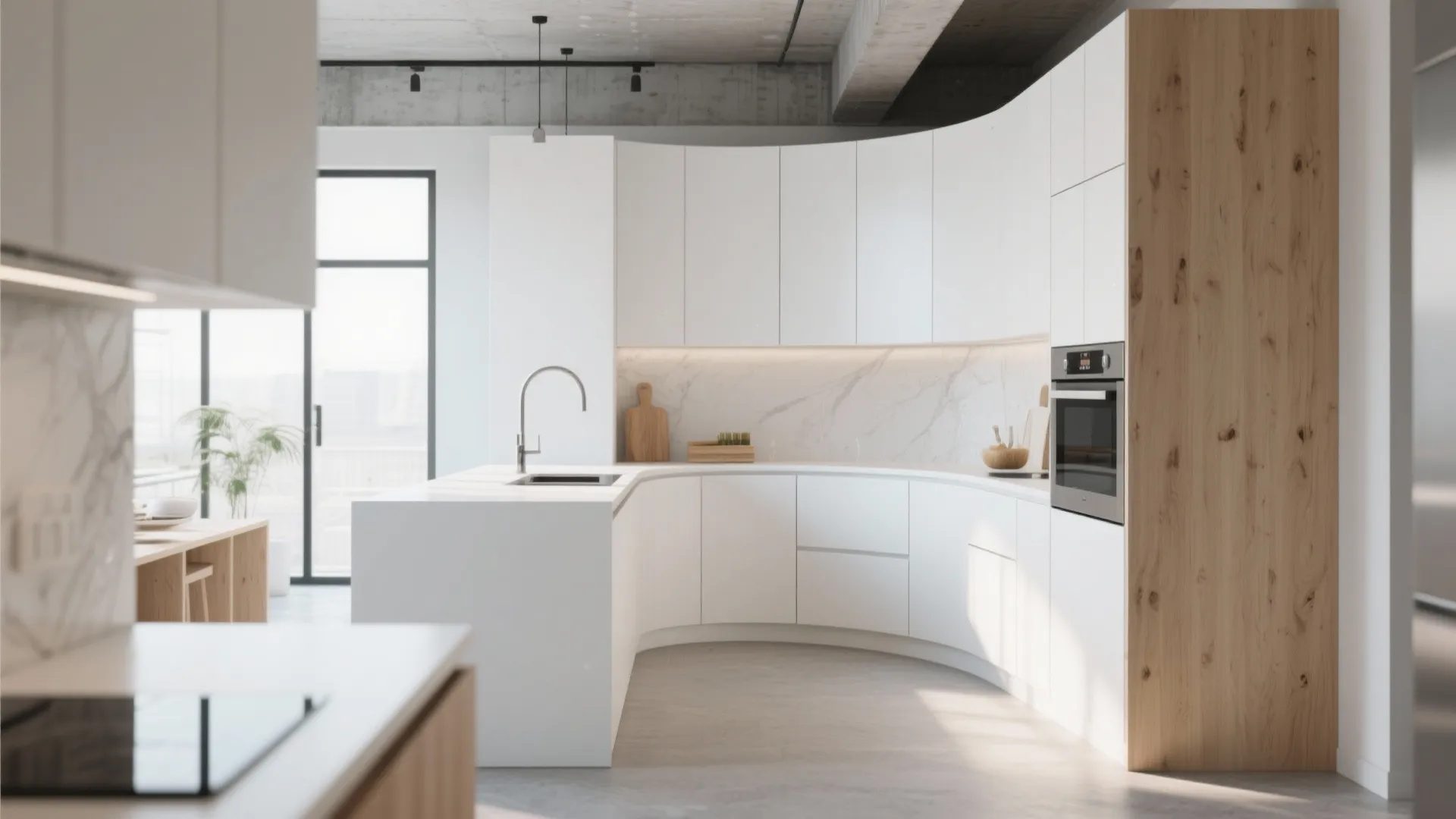 8. Curved Corner Cabinets