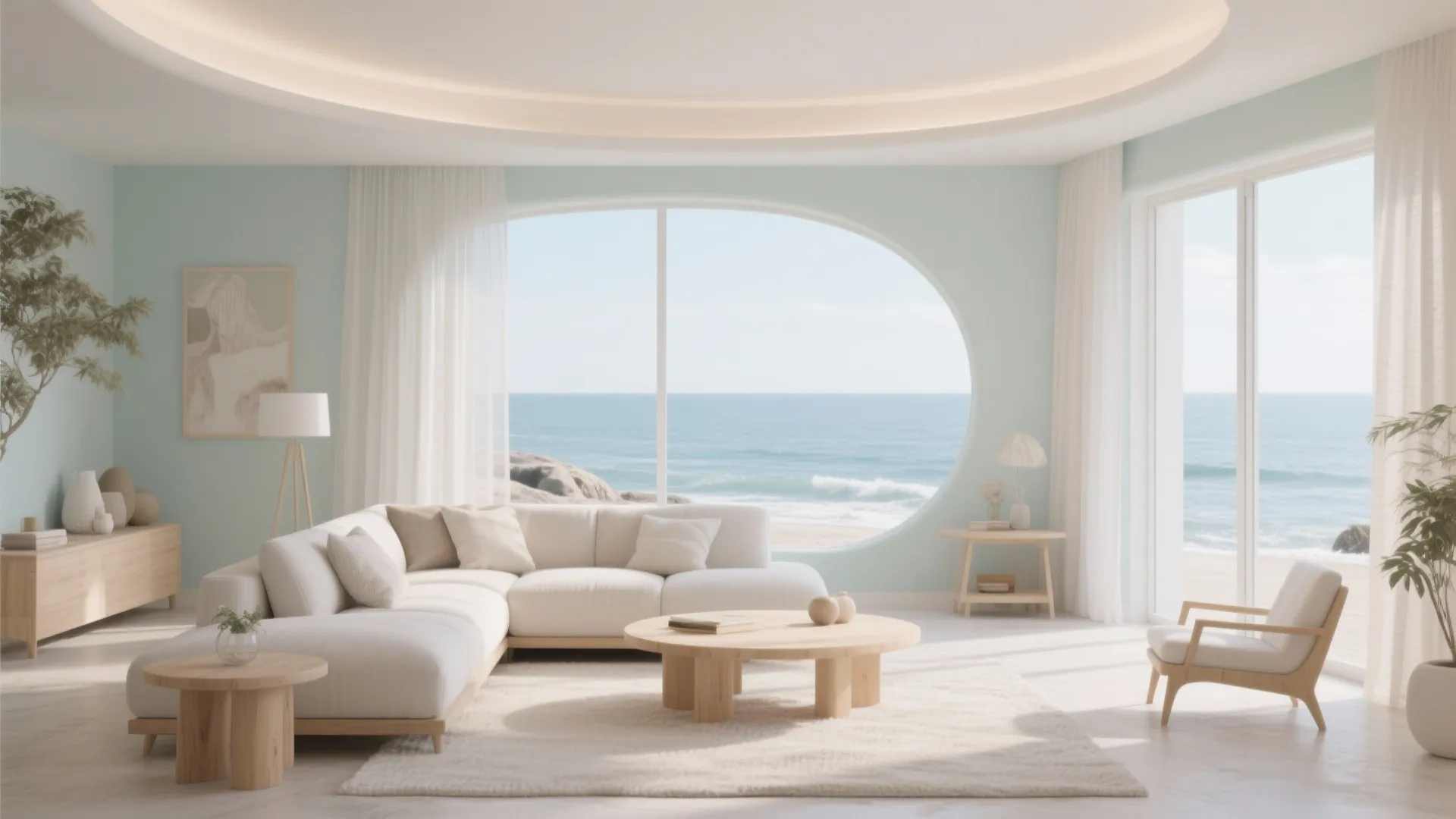 9. Curved or Cove Ceiling