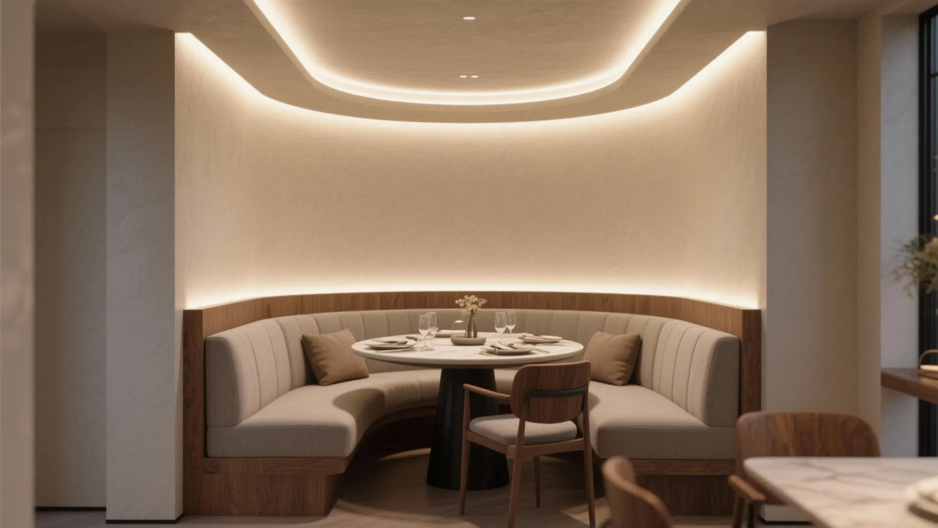 Hidden Perimeter Lighting and Soft Curves